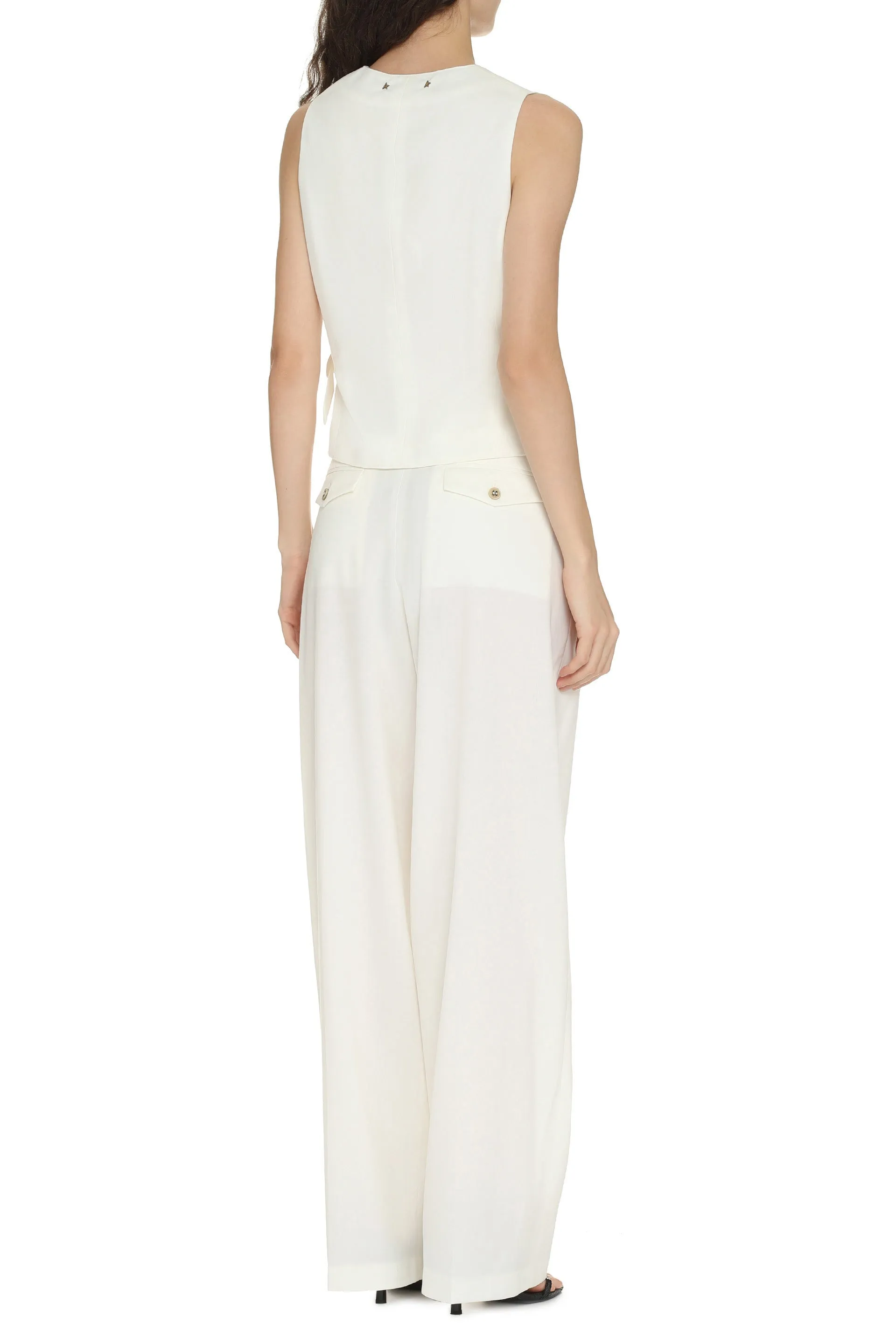 Golden Goose Pantaloni Flavia in misto lana