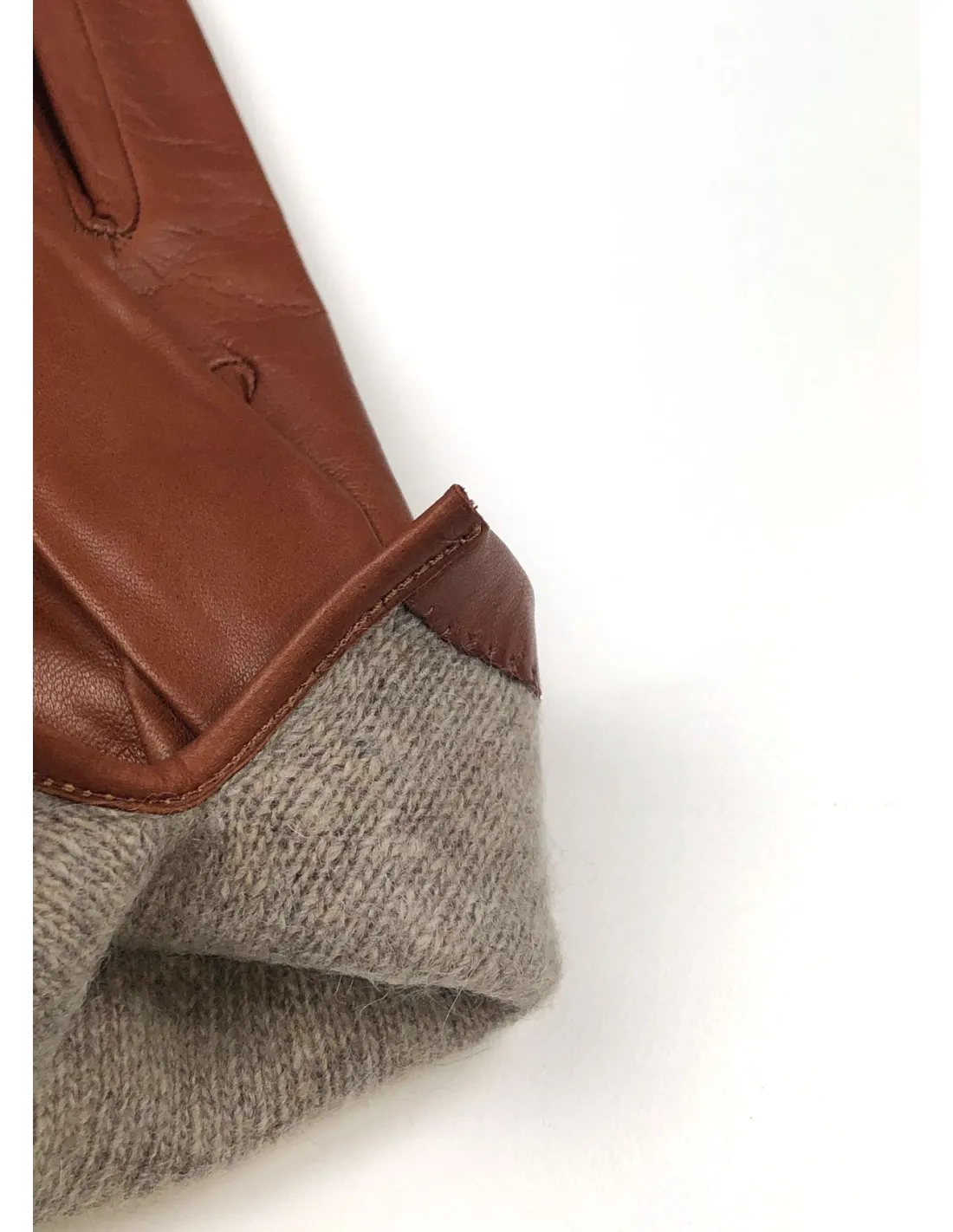 GUANTO IN PELLE E CASHMERE DONNA