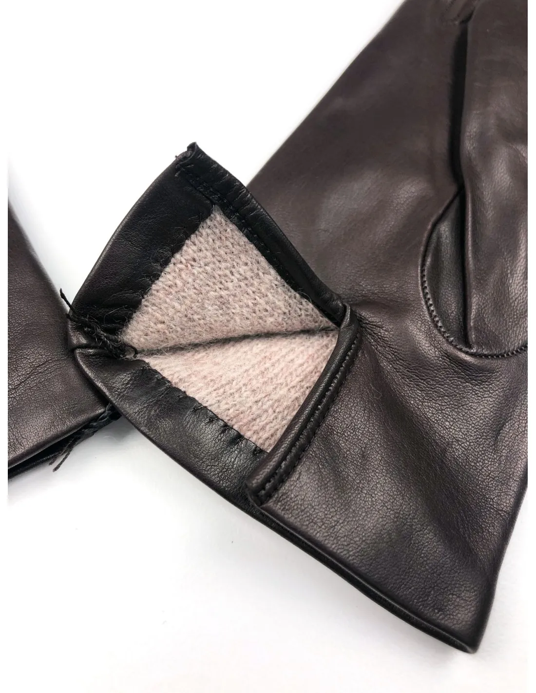 GUANTO IN PELLE E CASHMERE DONNA