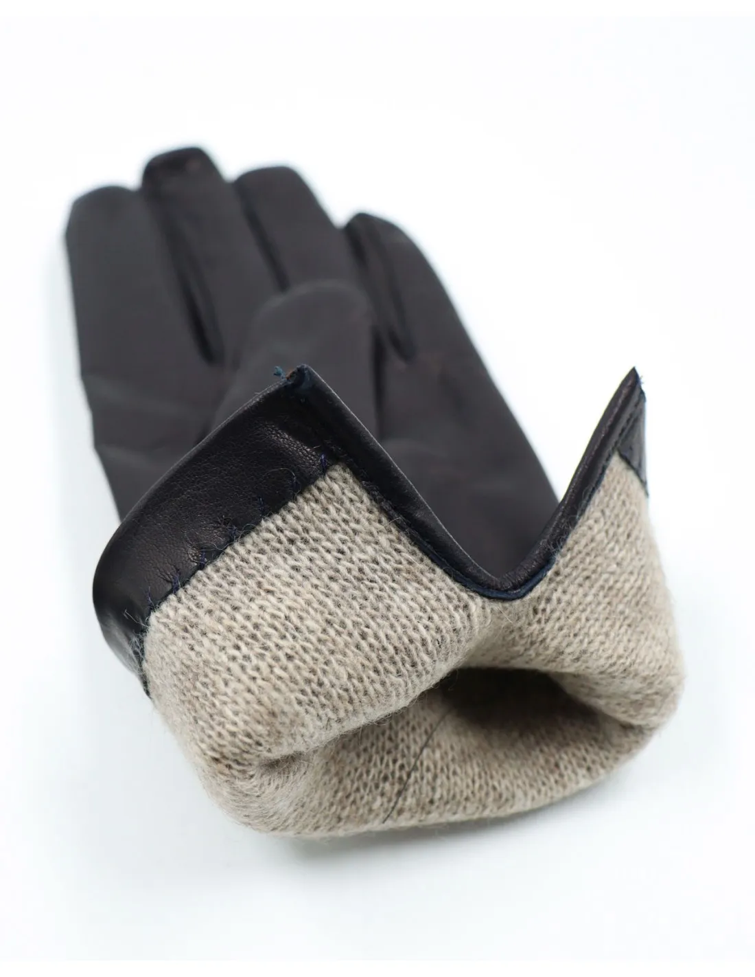 GUANTO IN PELLE E CASHMERE DONNA