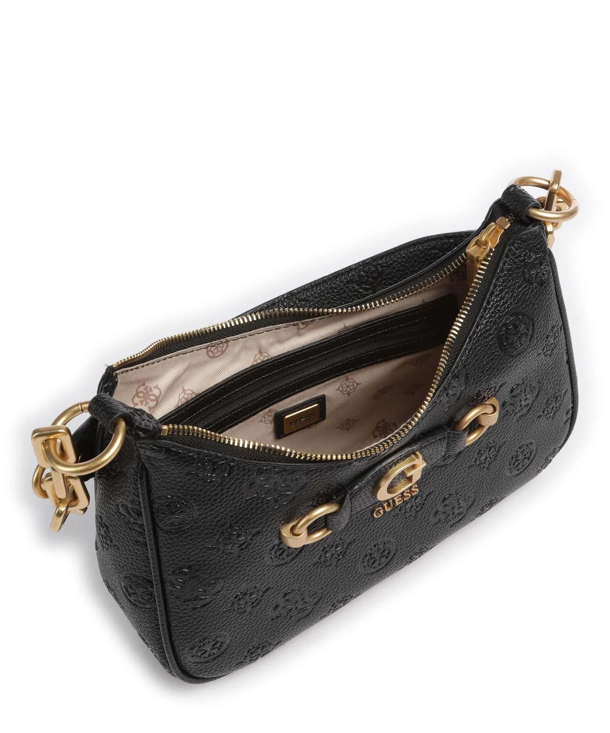  Guess Izzy Peony Borsa a spalla pelle sintetica nero  
