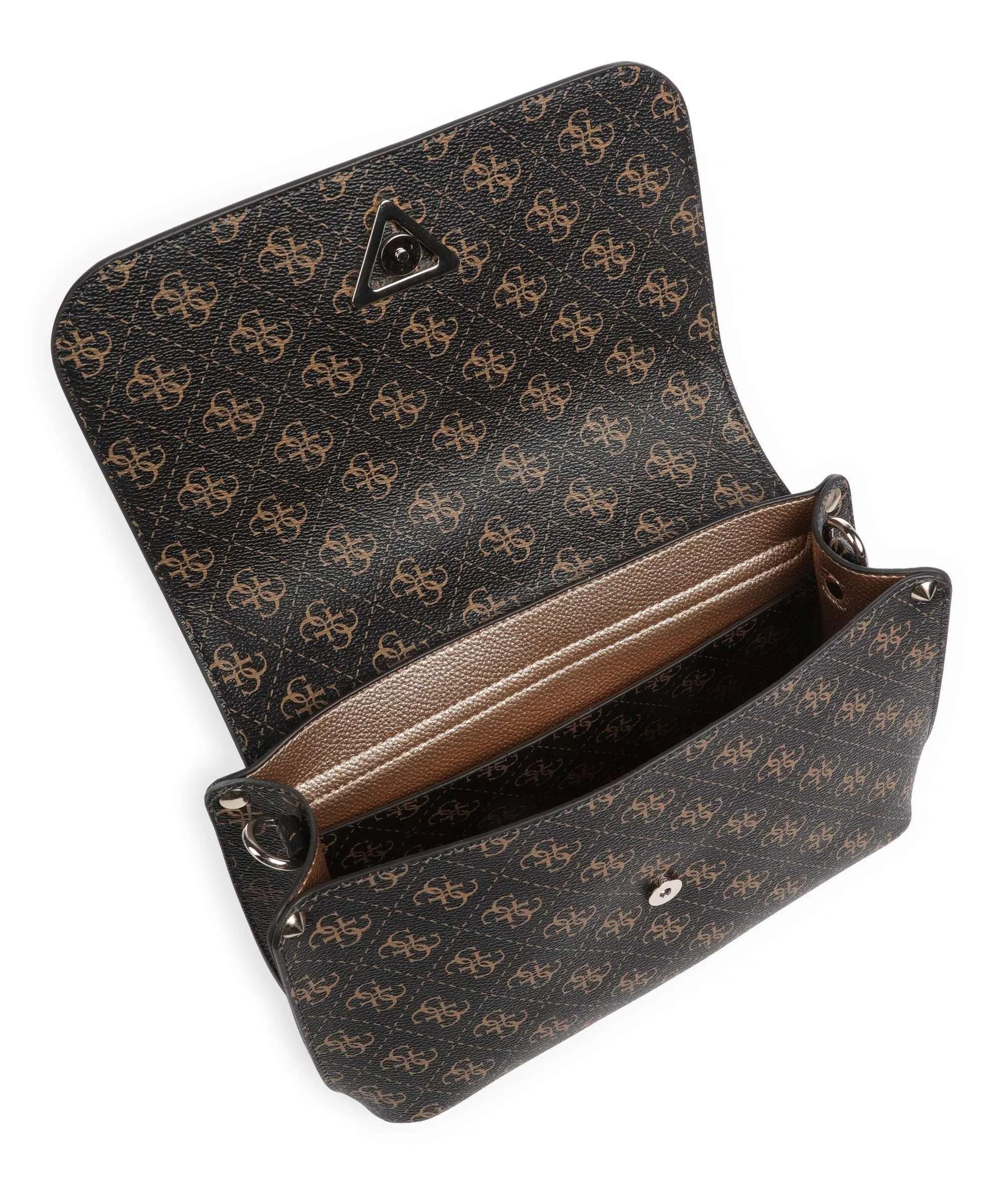  Guess Meridian Borsa a tracolla pelle sintetica marrone scuro  