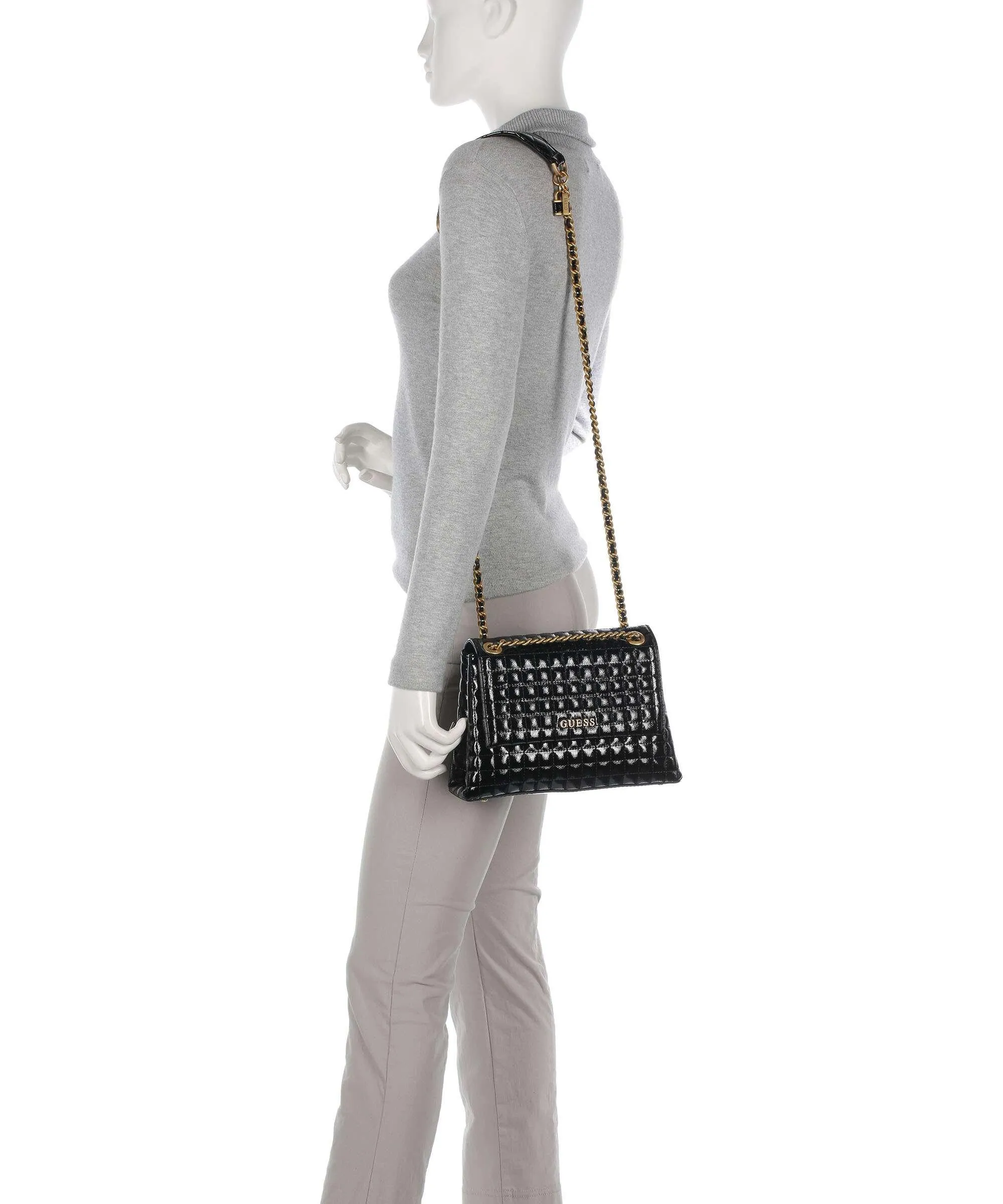  Guess Tia Borsa a spalla pelle sintetica nero  