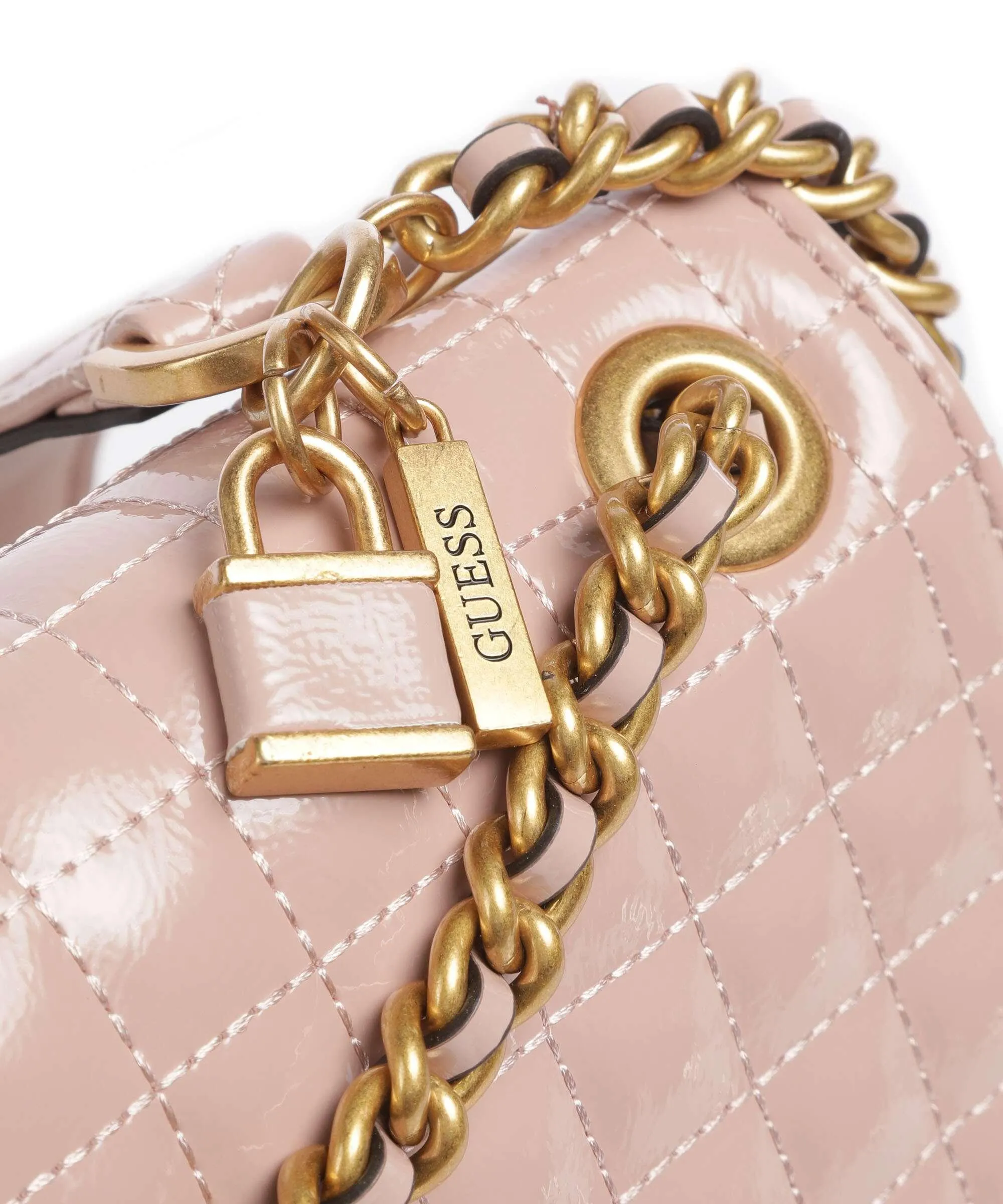  Guess Tia Borsa a spalla pelle sintetica rosa antico  