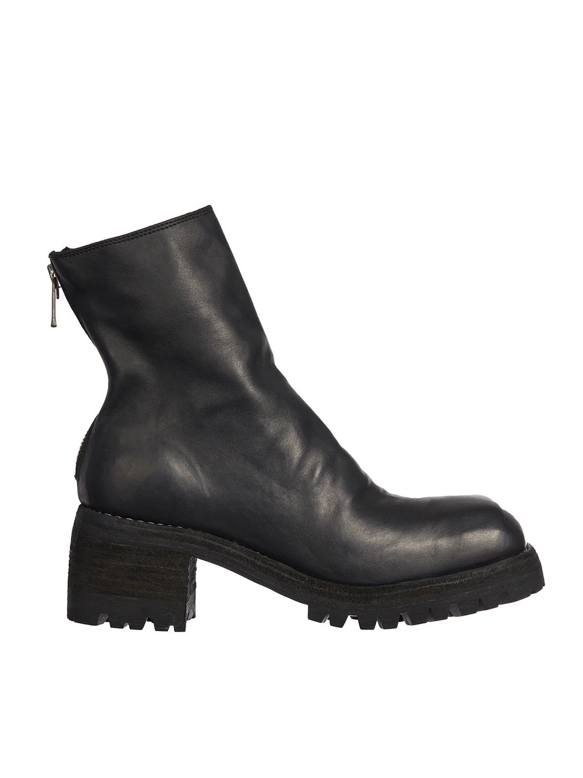 GUIDI  STIVALE ALLACCIATO IN PELLE CON ZIP 