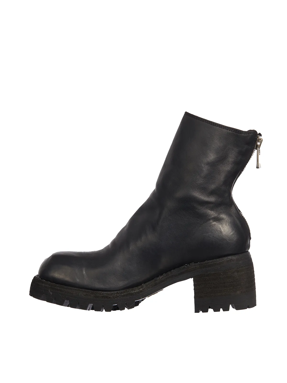 GUIDI  STIVALE ALLACCIATO IN PELLE CON ZIP 