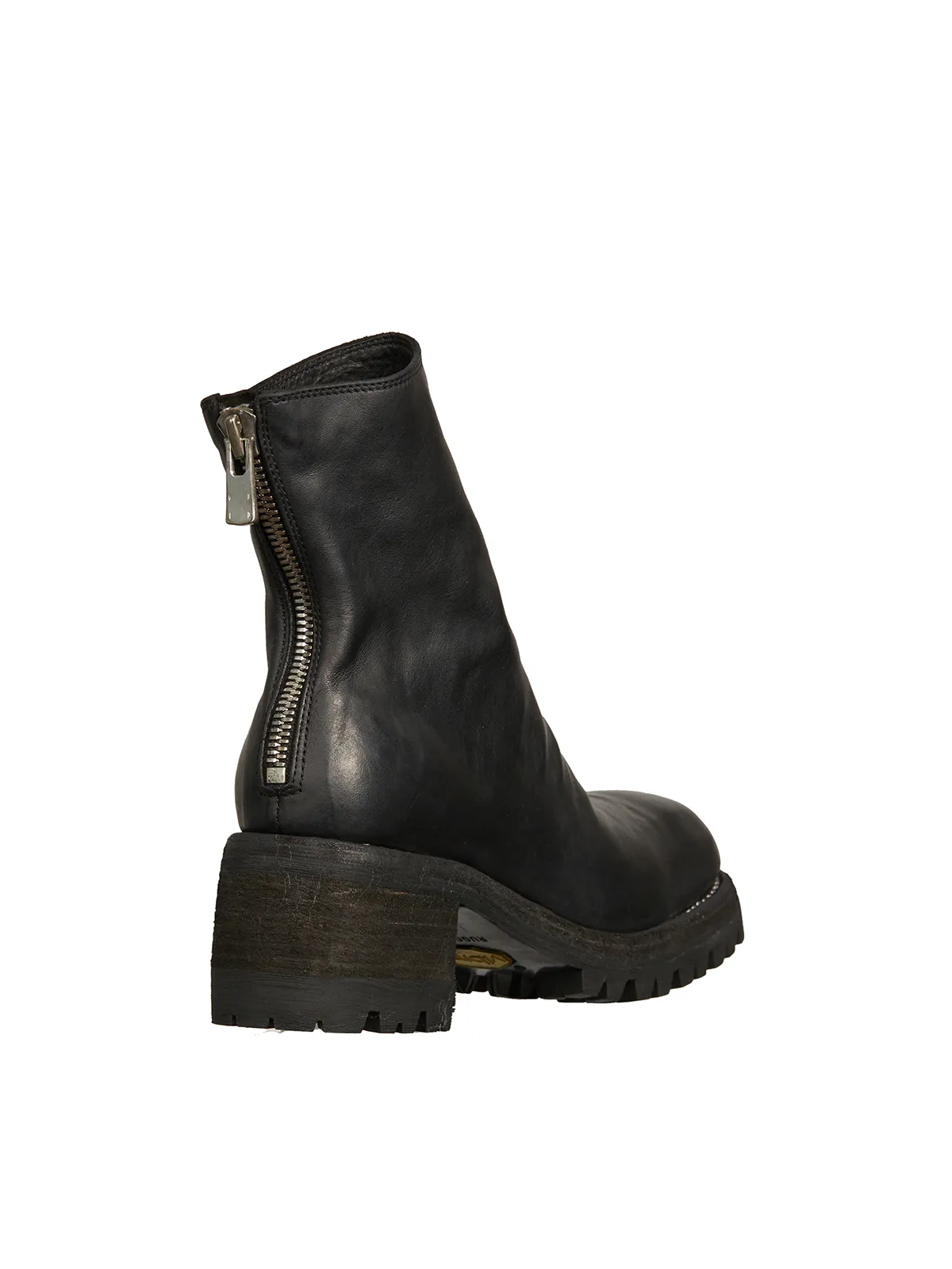 GUIDI  STIVALE ALLACCIATO IN PELLE CON ZIP 