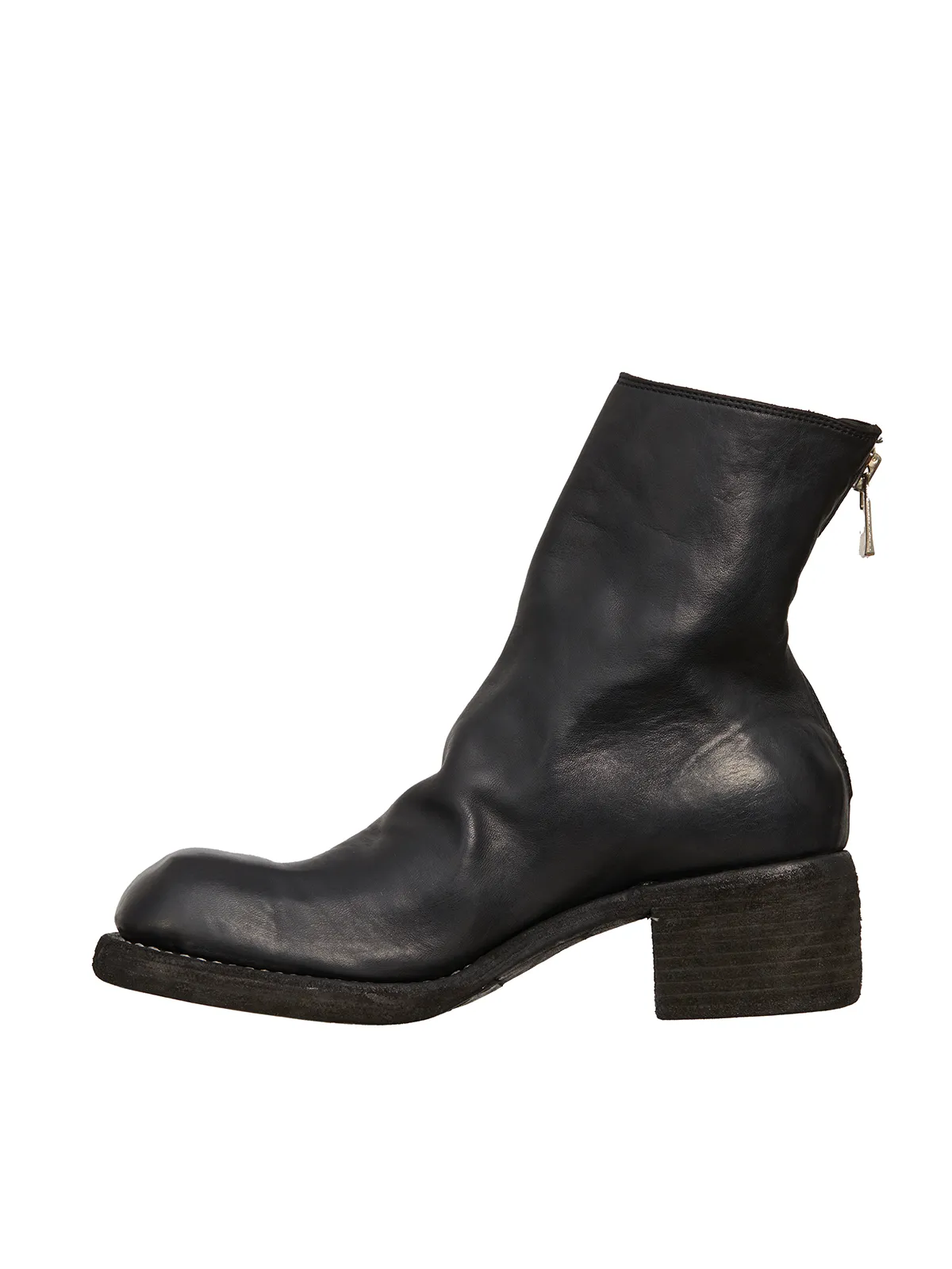 GUIDI  STIVALE CON ZIP IN PELLE 