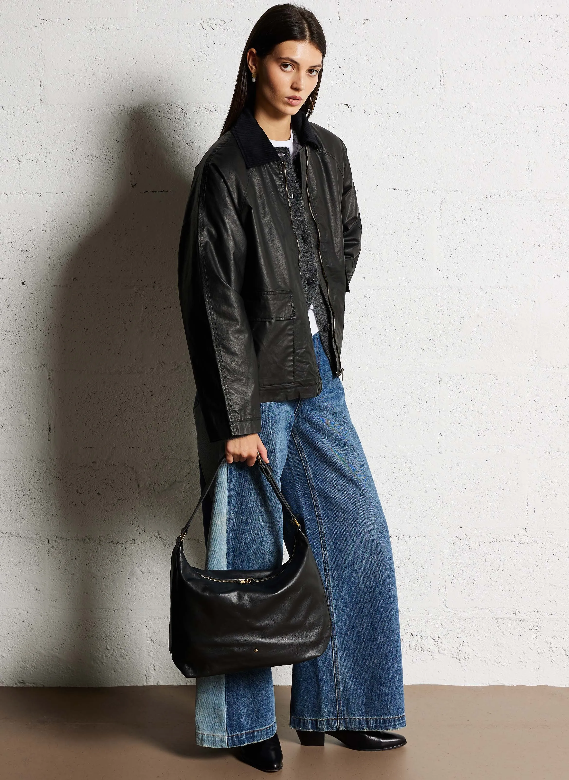  HERBERT FRERE SOEUR   LE FRED TURENNE - Borsa hobo in pelle | Nero
