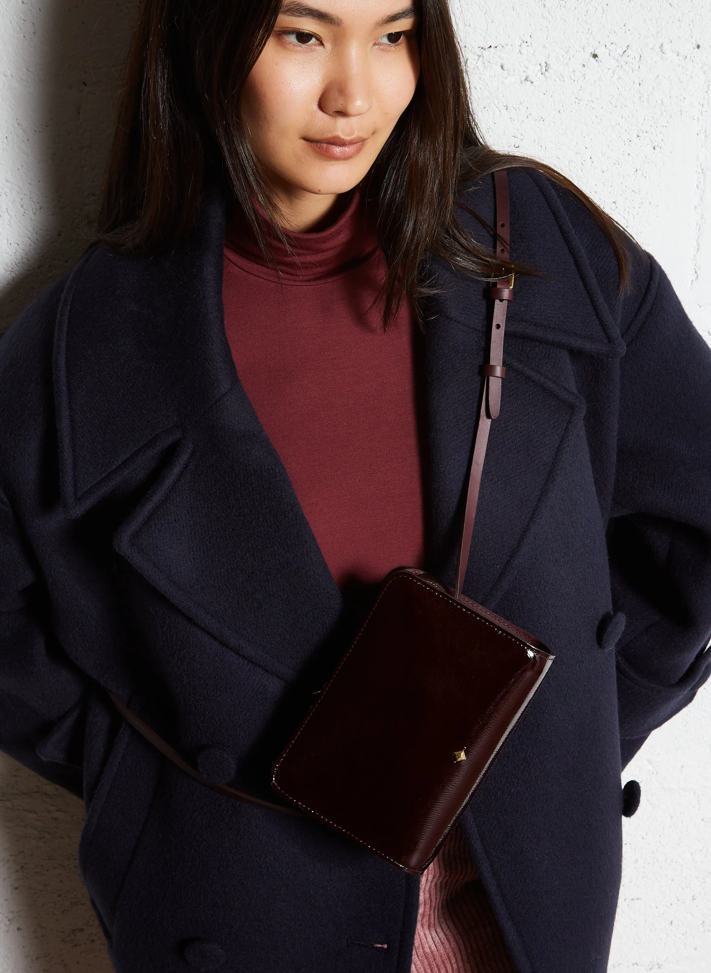  HERBERT FRERE SOEUR   LE MINI BEA CRISPY - Borsa a bandoliera in pelle | Rosso