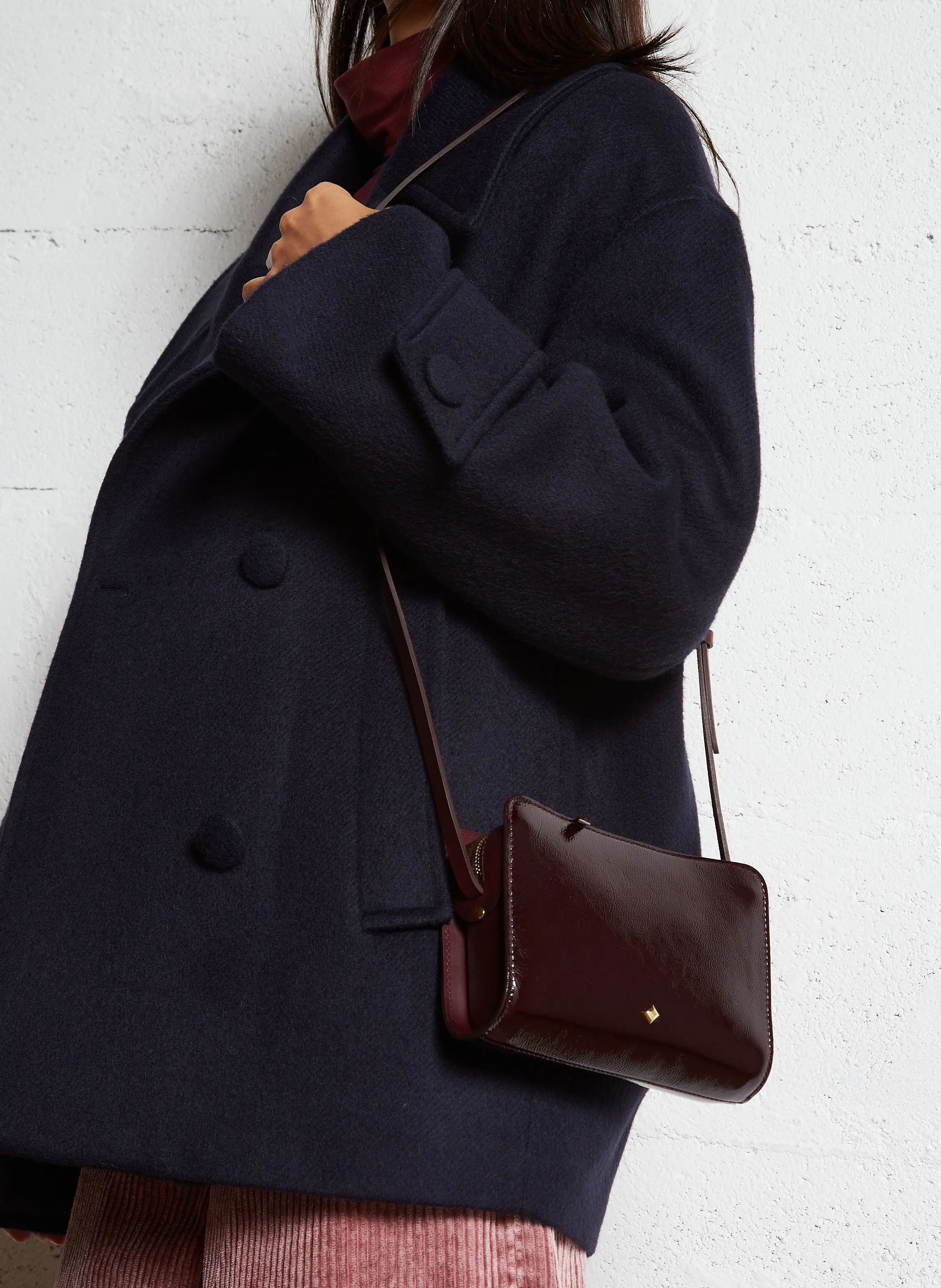 HERBERT FRERE SOEUR   LE MINI BEA CRISPY - Borsa a bandoliera in pelle | Rosso