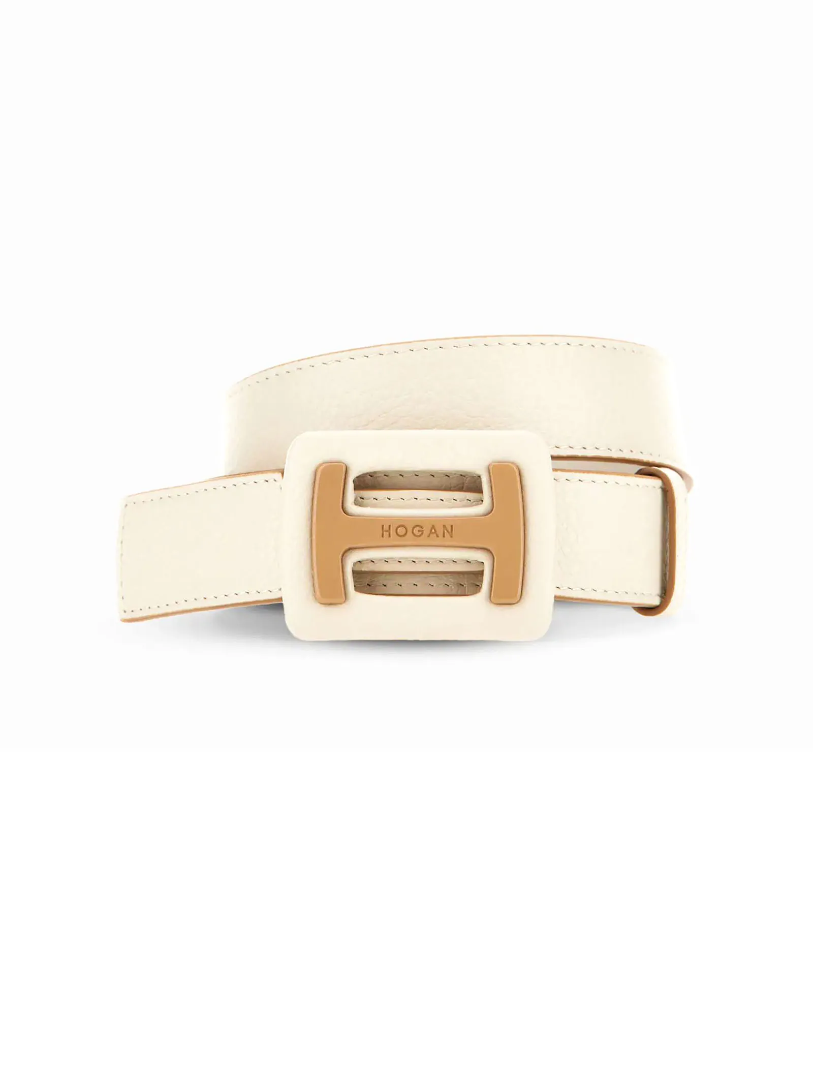 HOGAN Accessori,Cinture Cintura in pelle color avorio 