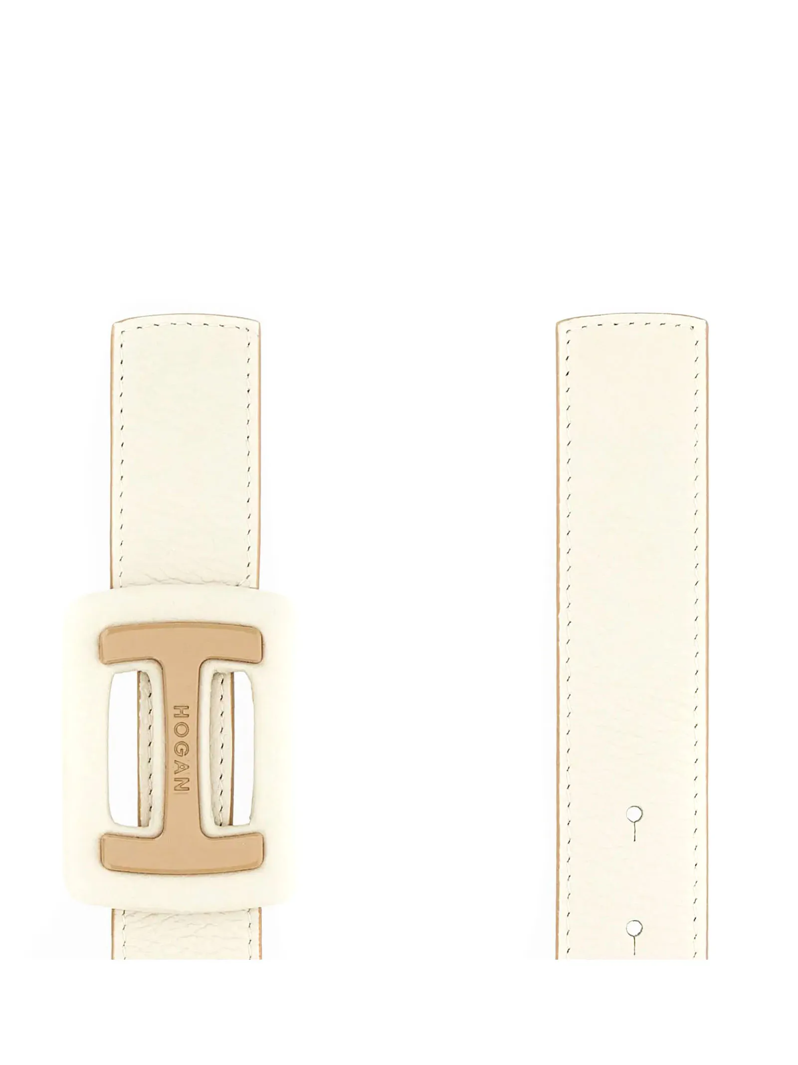 HOGAN Accessori,Cinture Cintura in pelle color avorio 