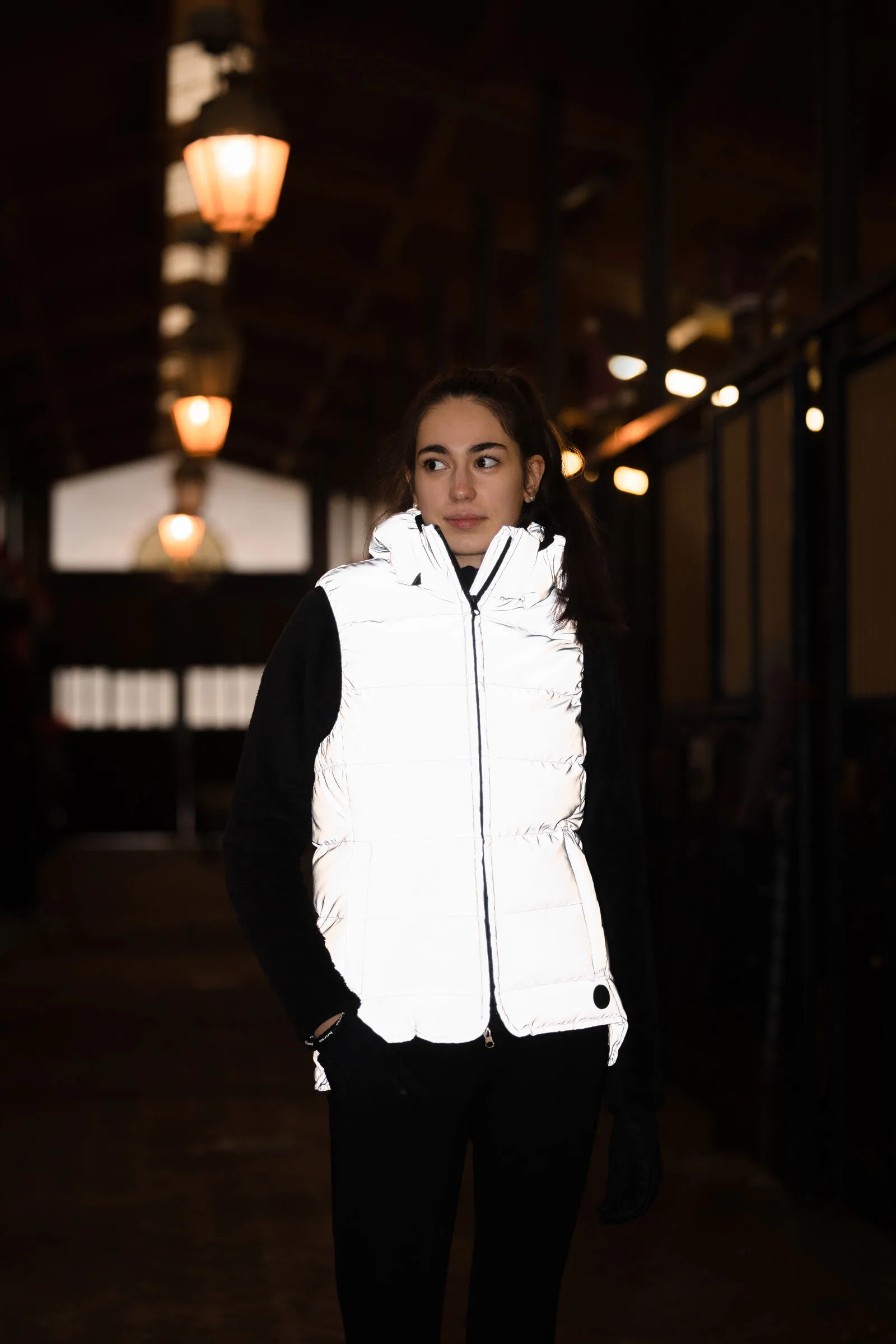 Horze Gilet imbottito riflettente da donna