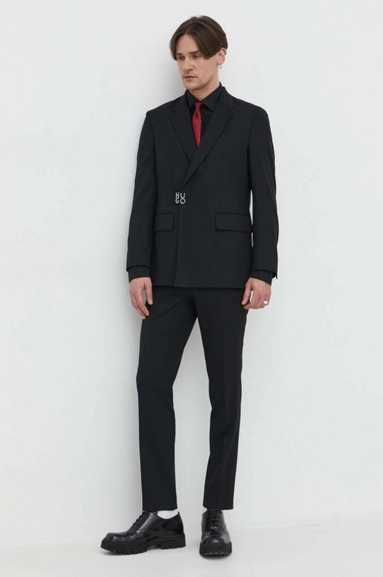 HUGO pantaloni in misto lana