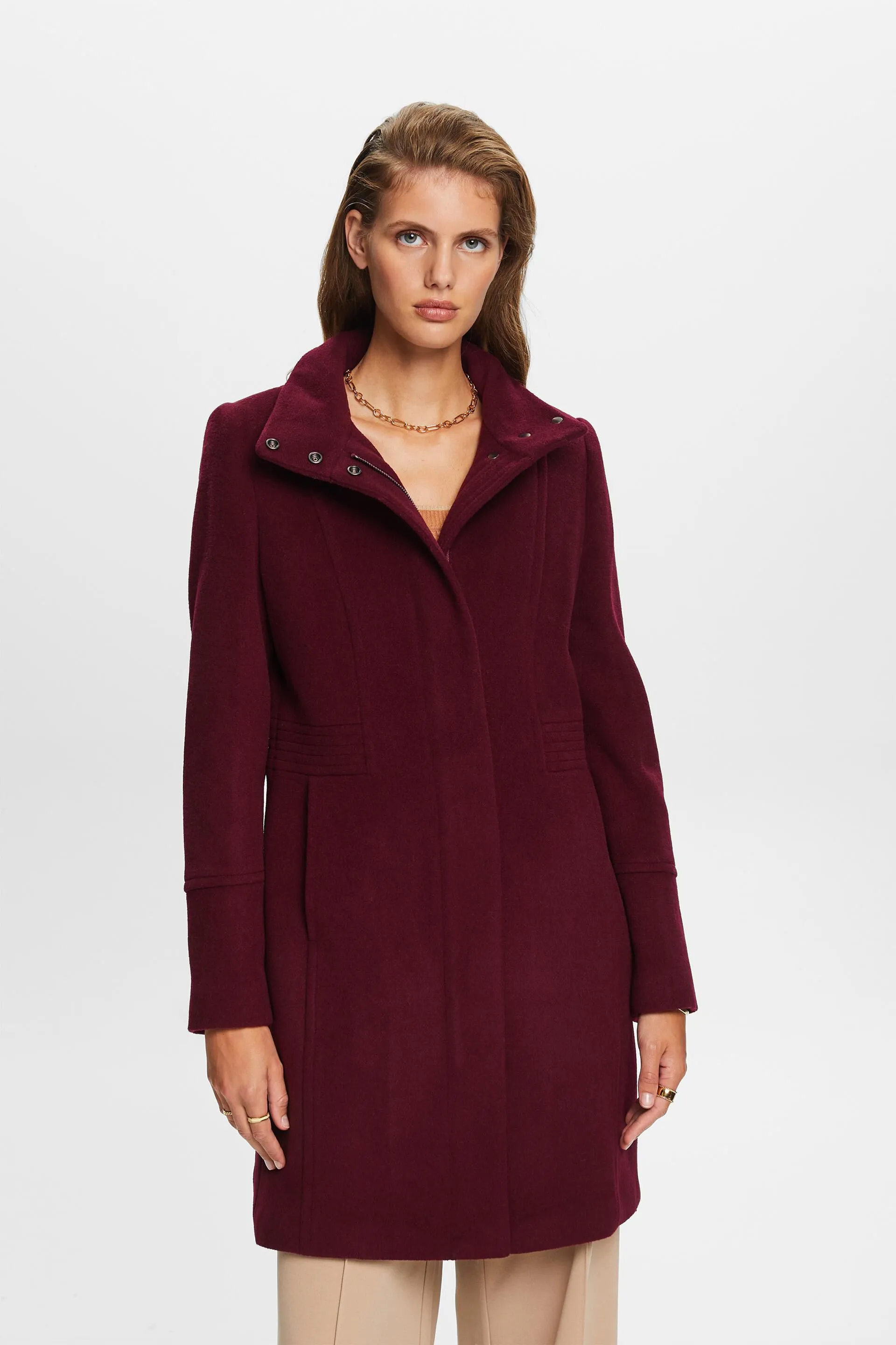 In materiale riciclato: Cappotto con lana