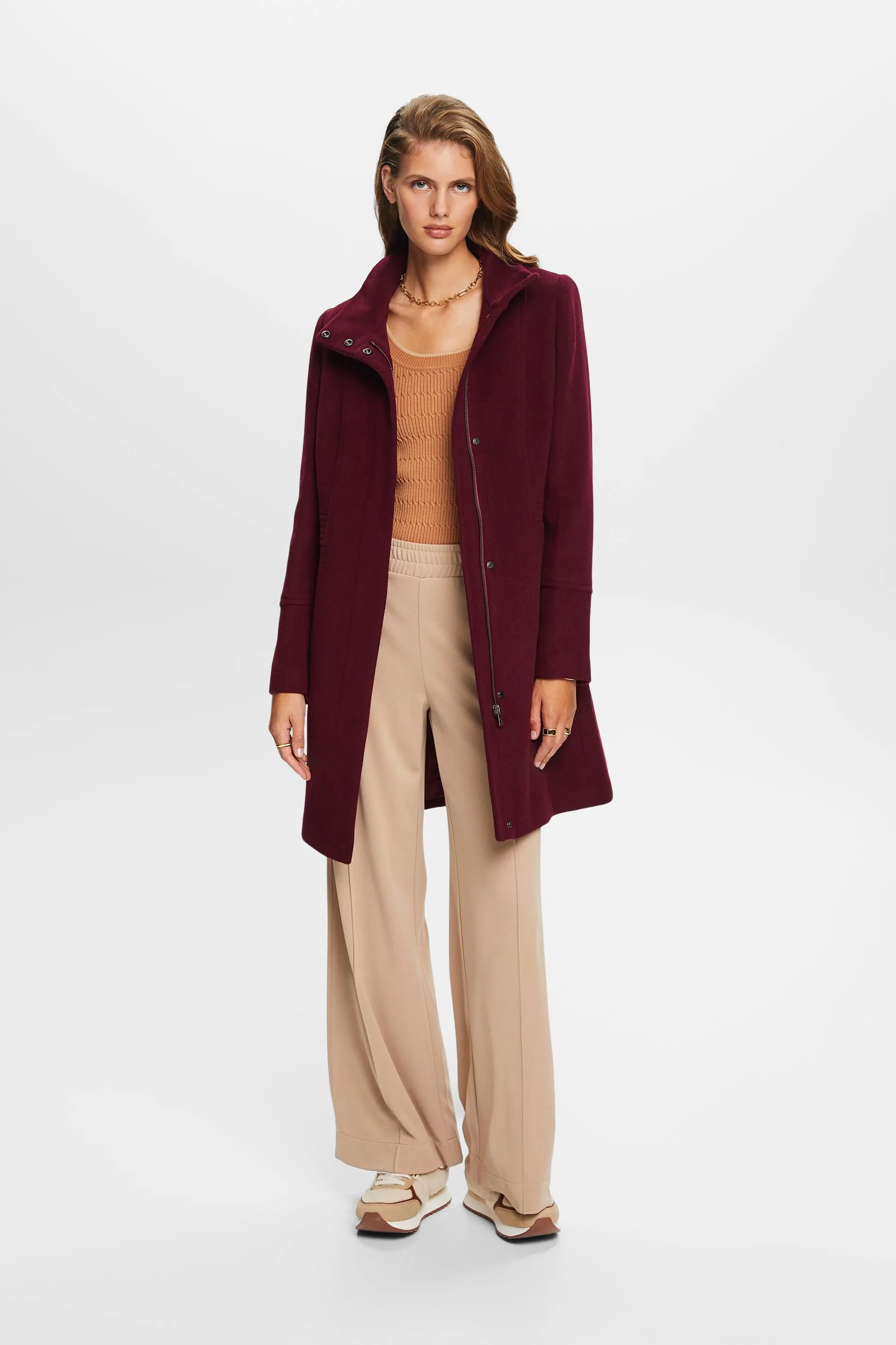 In materiale riciclato: Cappotto con lana