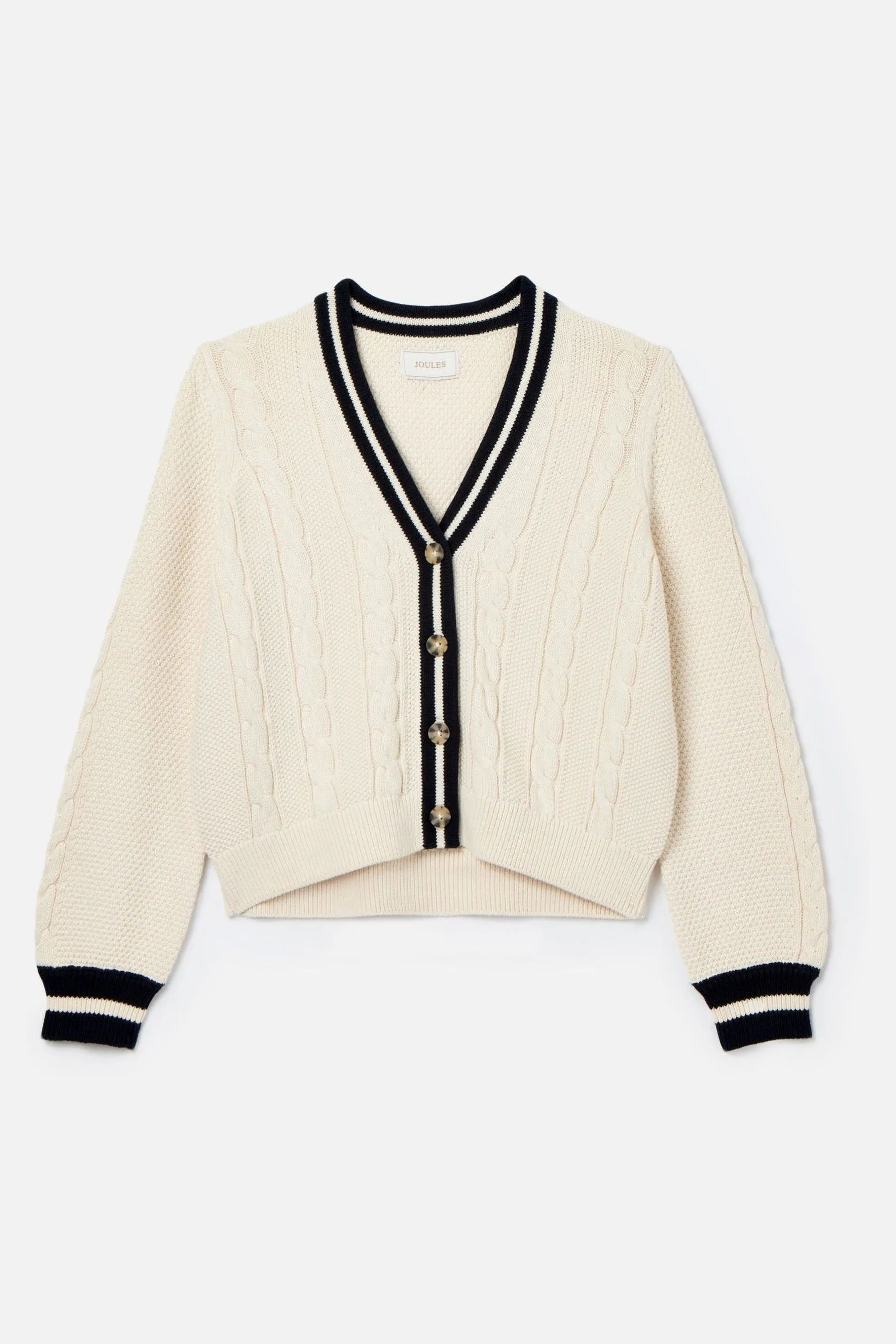 Joules - Cardigan Con bottoni in maglia a trecce