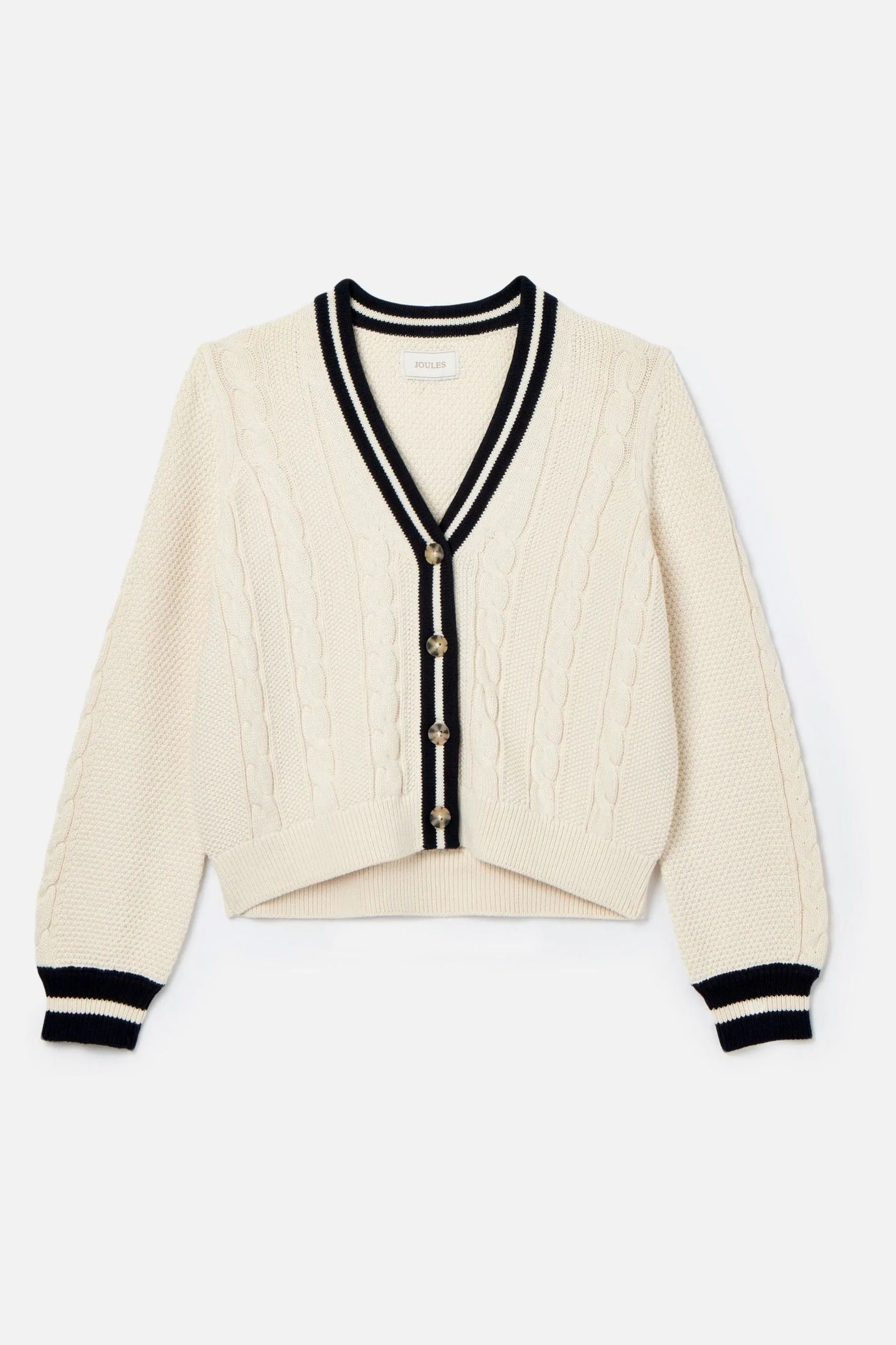 Joules - Cardigan Con bottoni in maglia a trecce