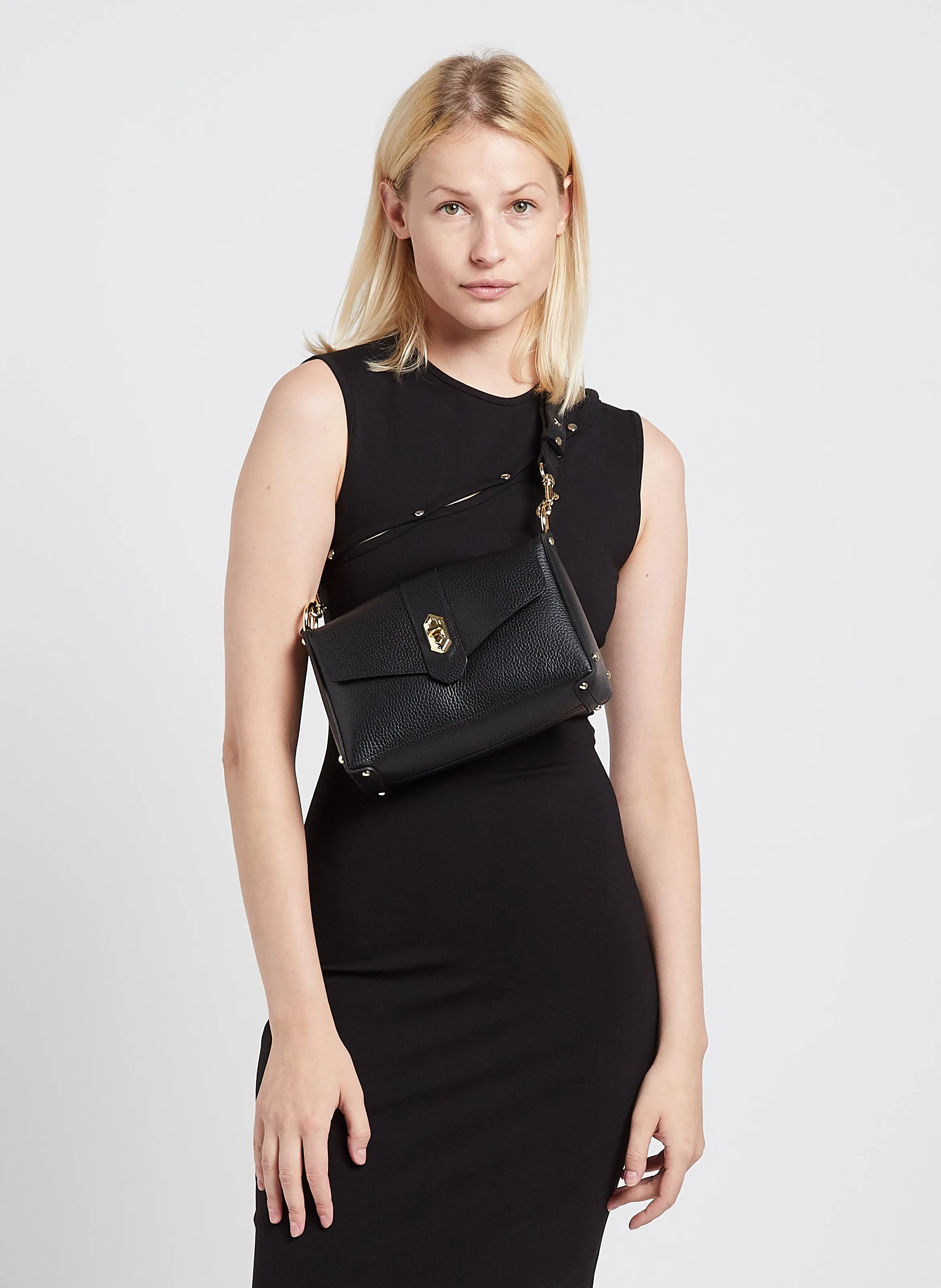  LANCASTER PARIS   Borsa a tracolla in pelle | Nero