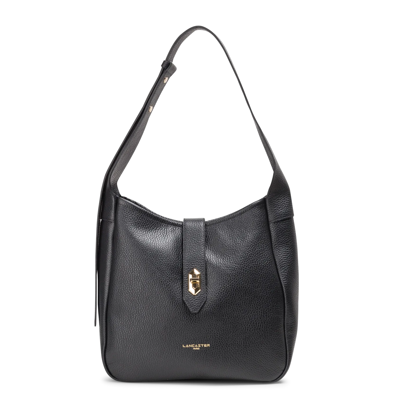  LANCASTER PARIS   TOP DOUBLE - Borsa a secchiello in pelle grana | Nero