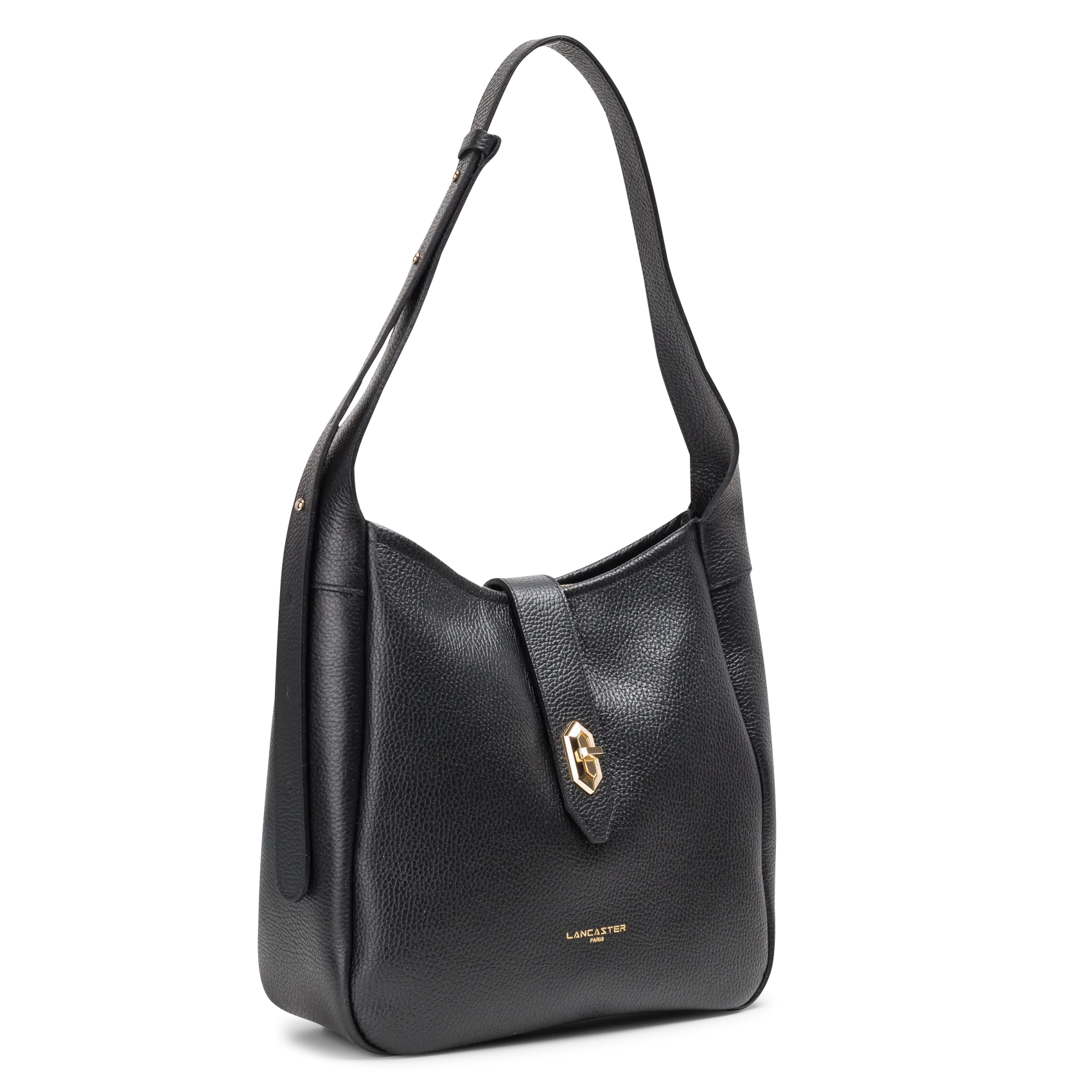  LANCASTER PARIS   TOP DOUBLE - Borsa a secchiello in pelle grana | Nero
