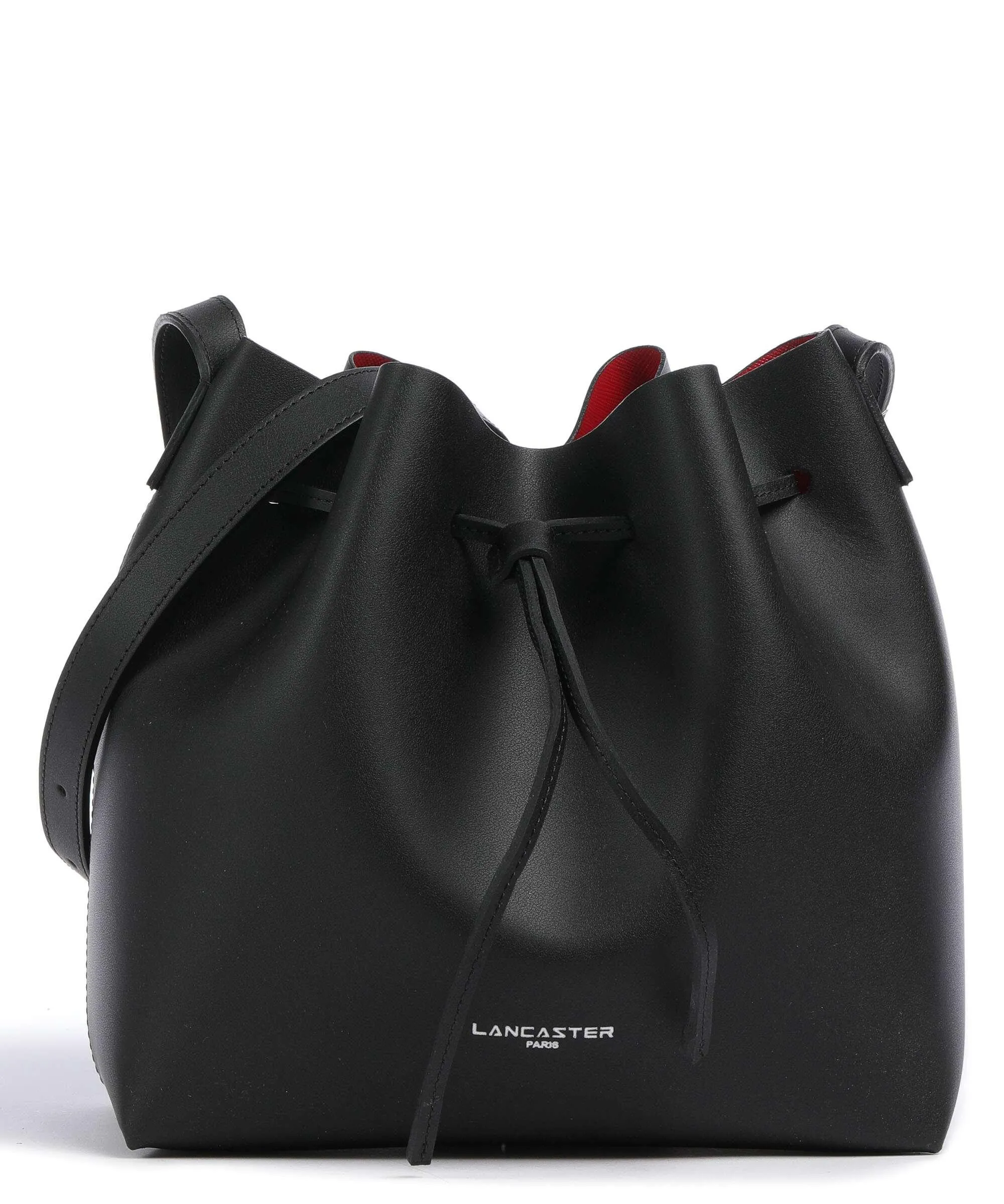  Lancaster Pur & Element City Americanino Borsa a secchiello pelle di vacchetta finemente grana nero  