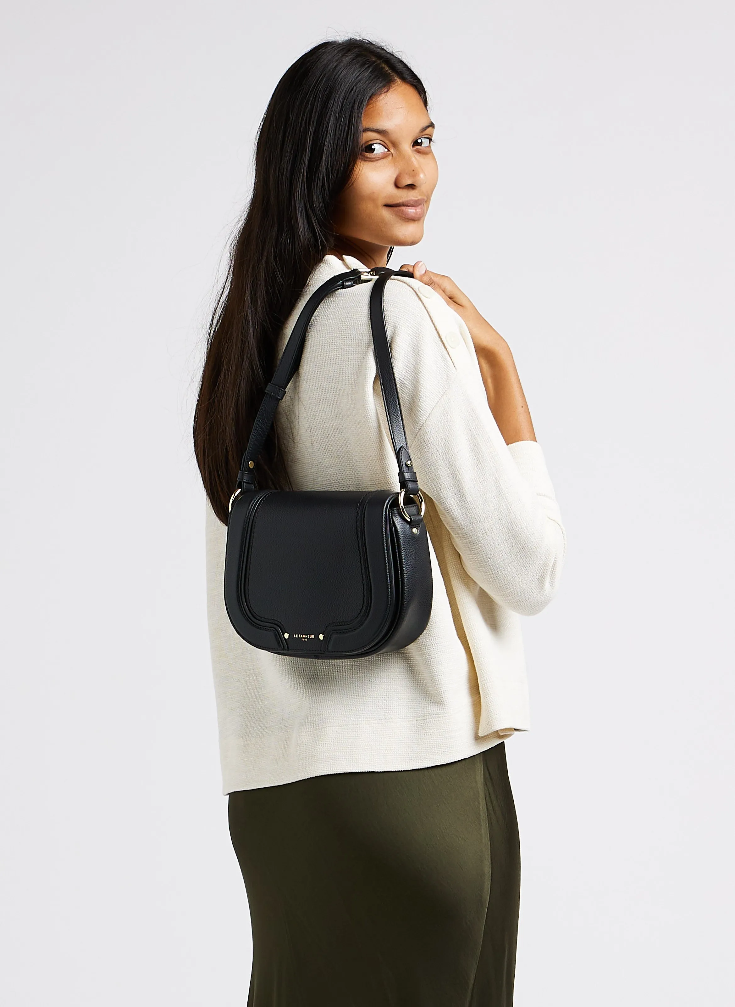  LE TANNEUR   ELLA - Borsa a spalla in pelle | Nero