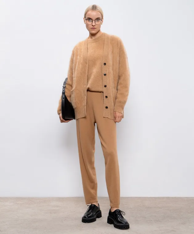 LISA YANG Maglione in cashmere marrone Natalia 2023314