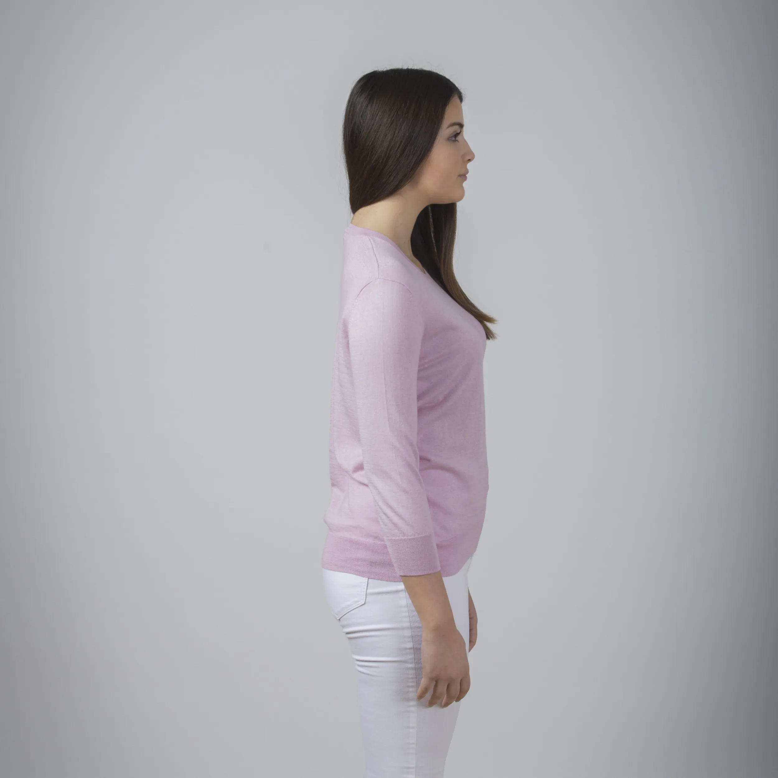 Maglia basic in seta e cashmere