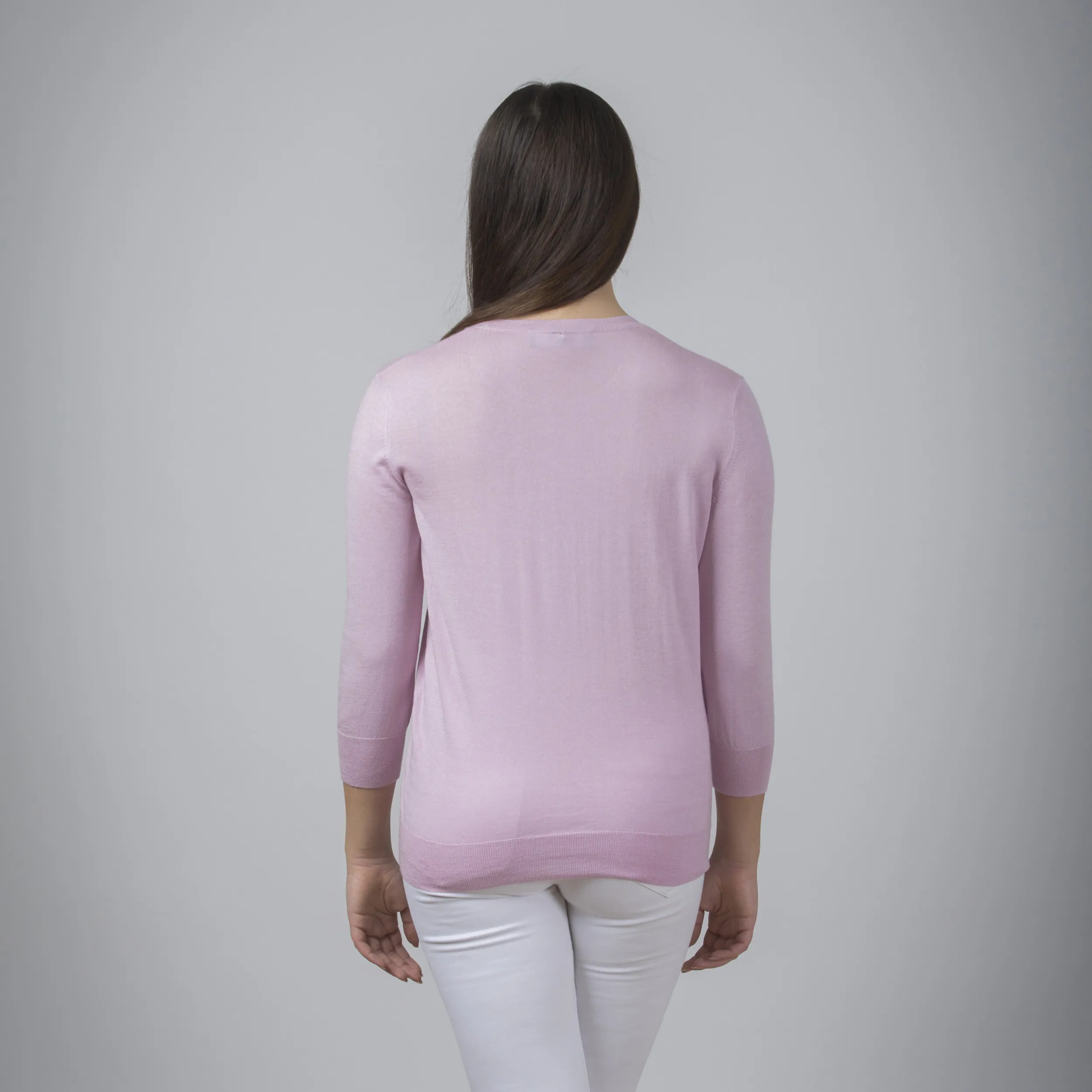 Maglia basic in seta e cashmere