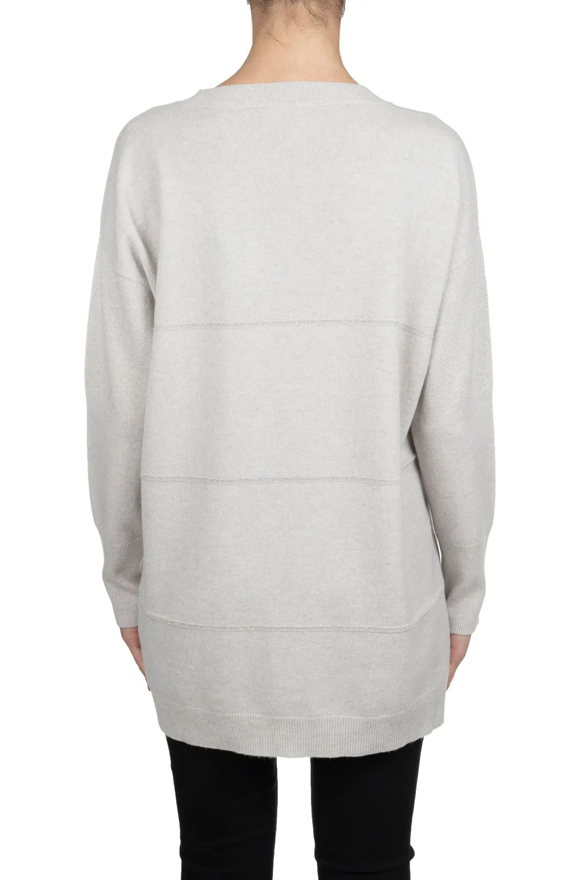 MAGLIA BEIGE IN CASHMERE BRILLANTE