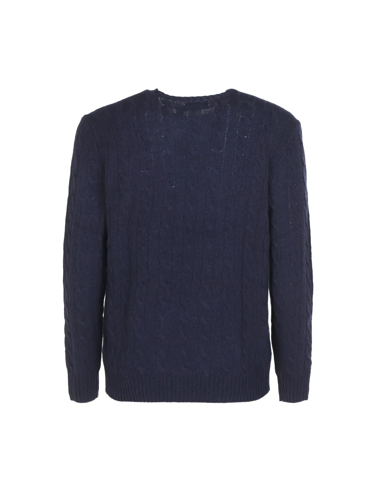 MAGLIA BLU IN COTONE A TRECCE