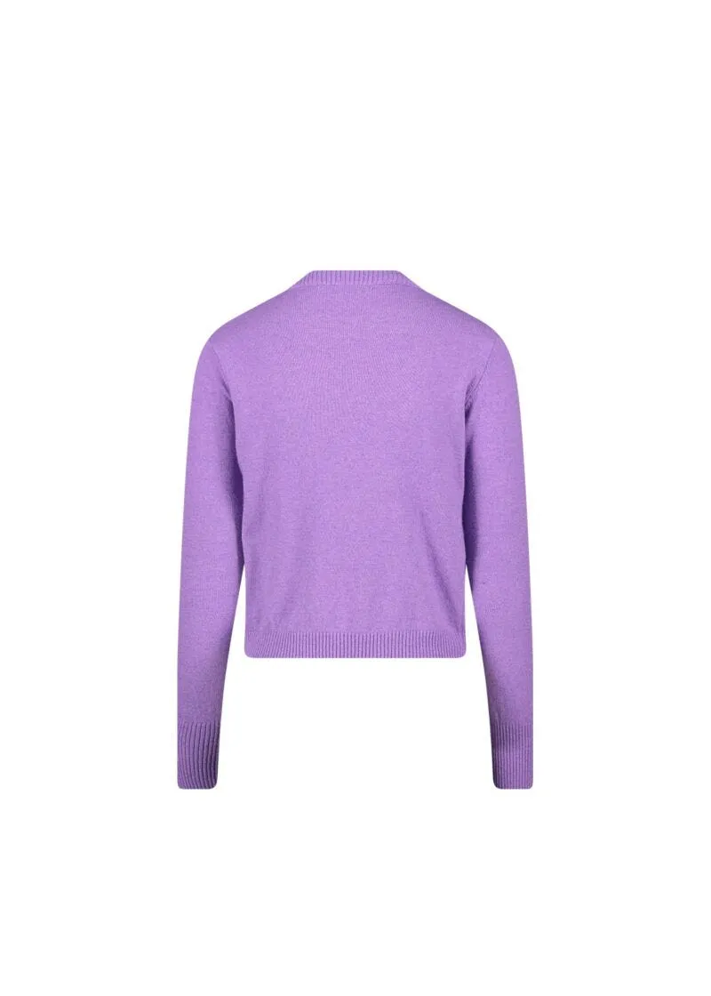 Maglia girocollo in lana e cashmere
