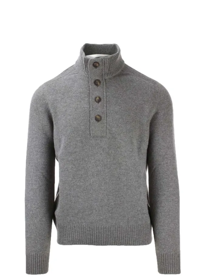 Maglia Lupo zip in lana