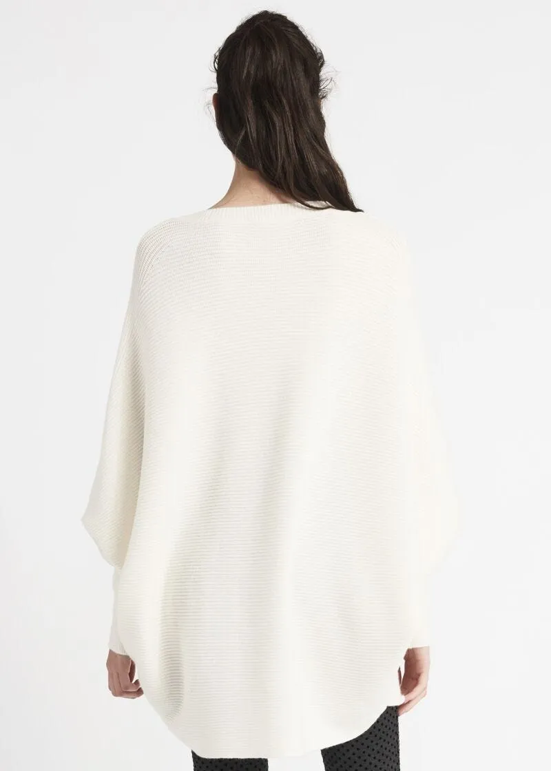 Maglia poncho in misto viscosa