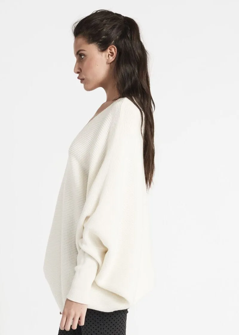 Maglia poncho in misto viscosa