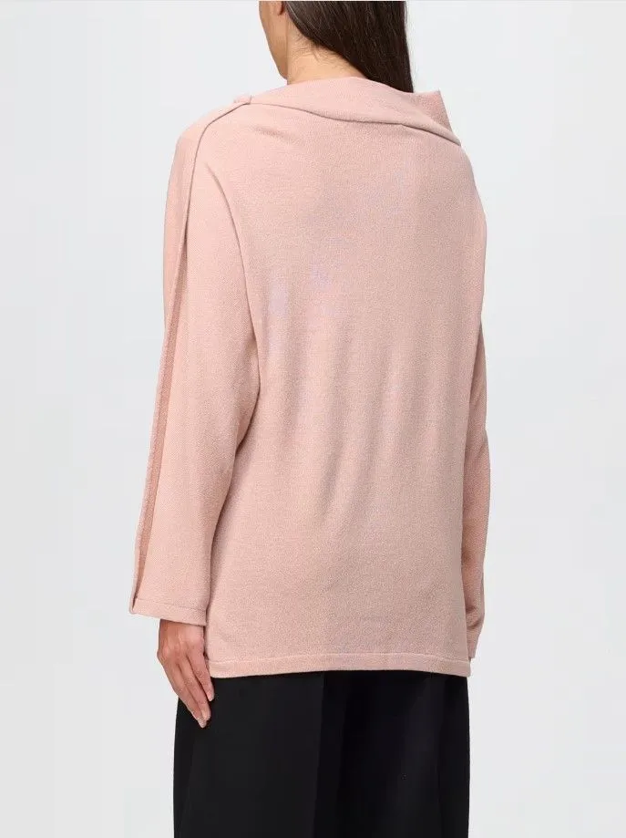 MAGLIA ROSA IN LANA VERGINE E CASHMERE