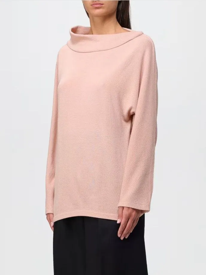 MAGLIA ROSA IN LANA VERGINE E CASHMERE