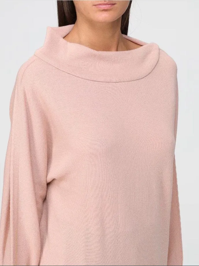 MAGLIA ROSA IN LANA VERGINE E CASHMERE