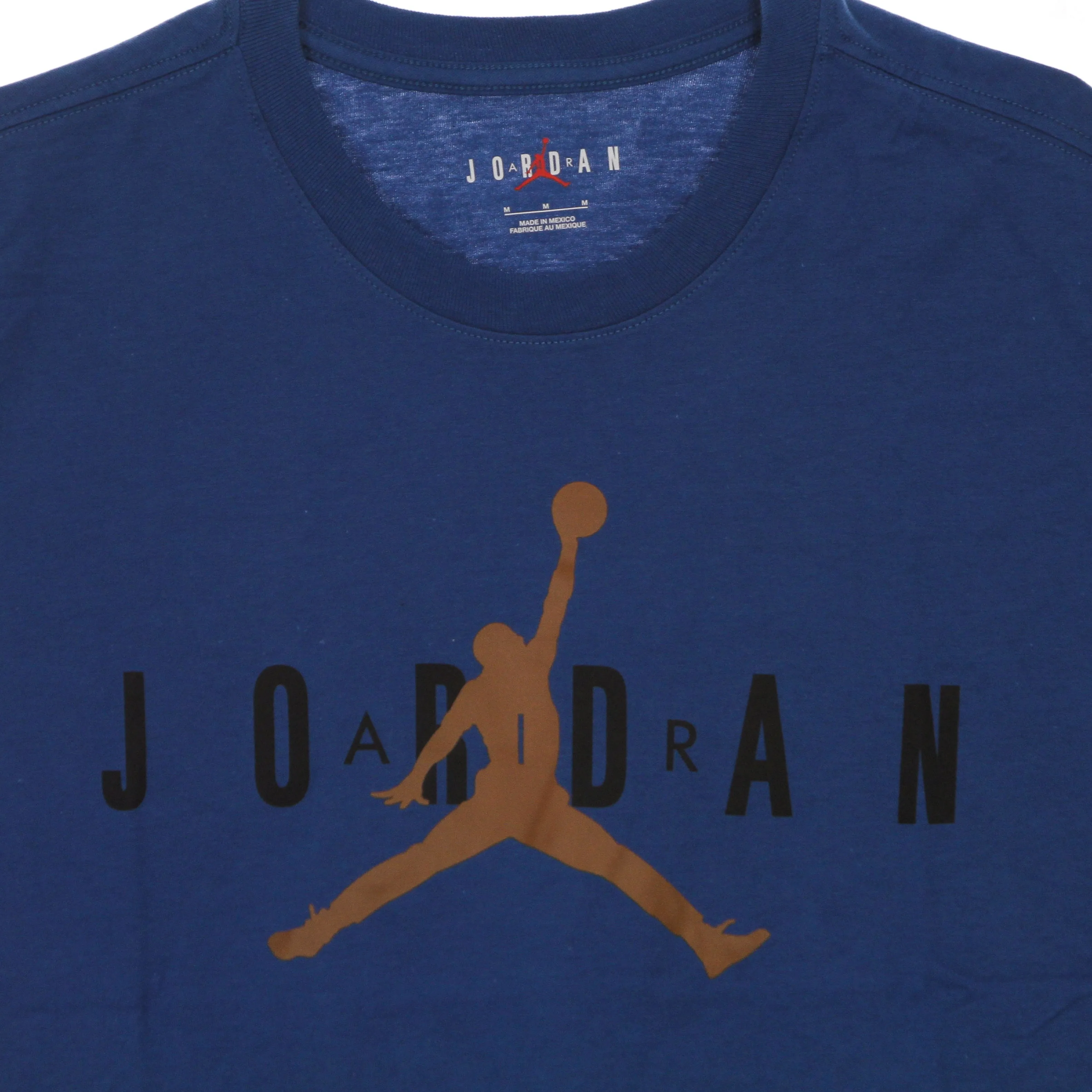 Maglietta Uomo Air Wordmark Dk Marina Blue/black/desert Bronze