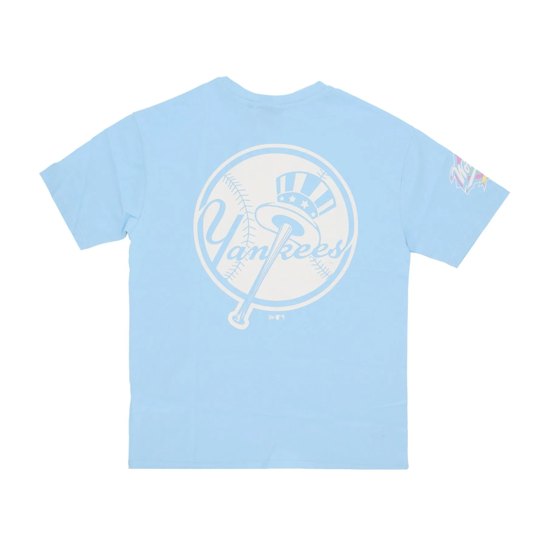 Maglietta Uomo Mlb Pastel Os Tee Neyyan Chrome Blue/off White