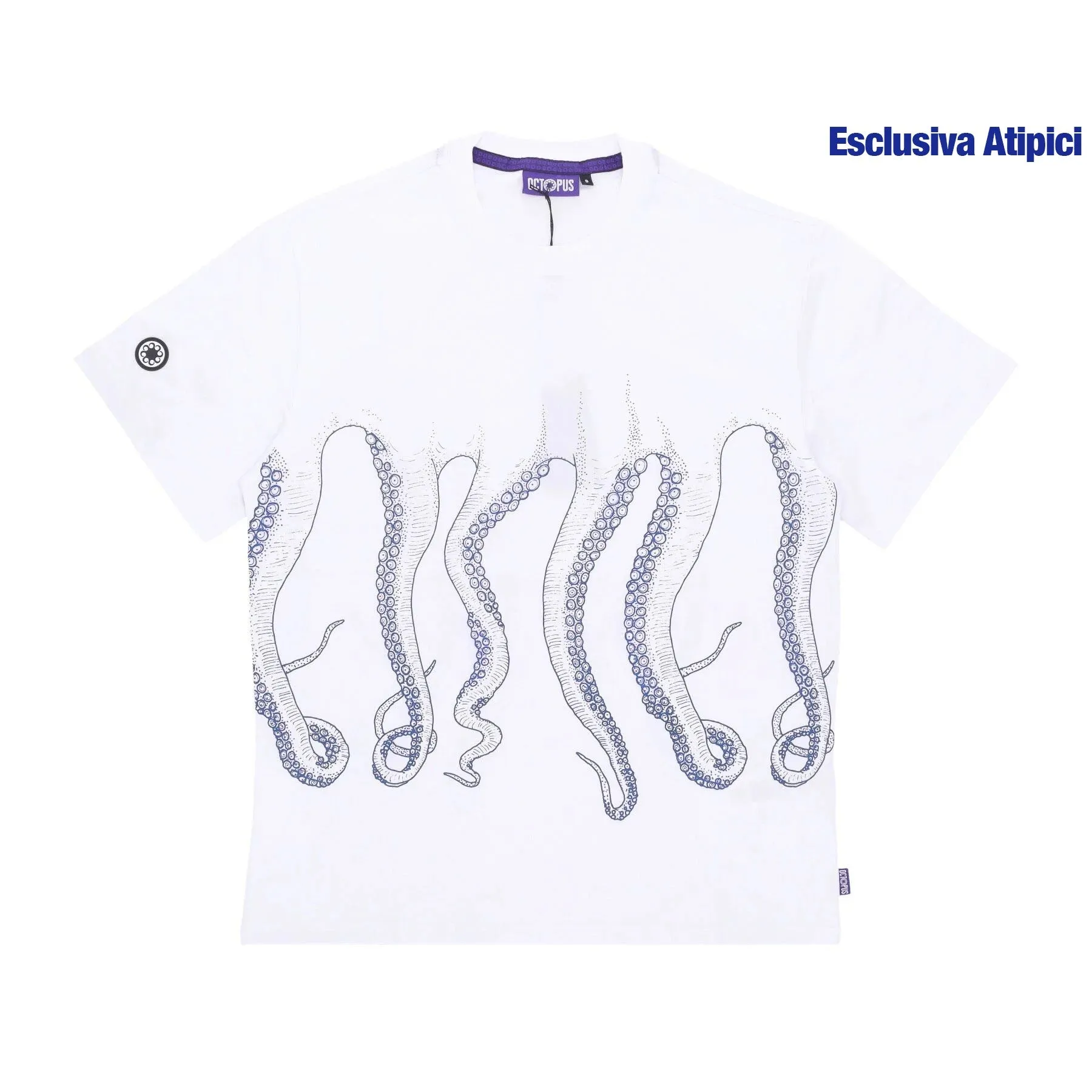 Maglietta Uomo Outline Tee White/blue