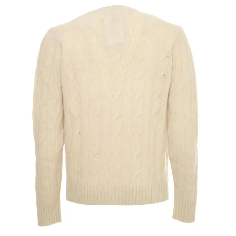 Maglione a trecce in pura lana 