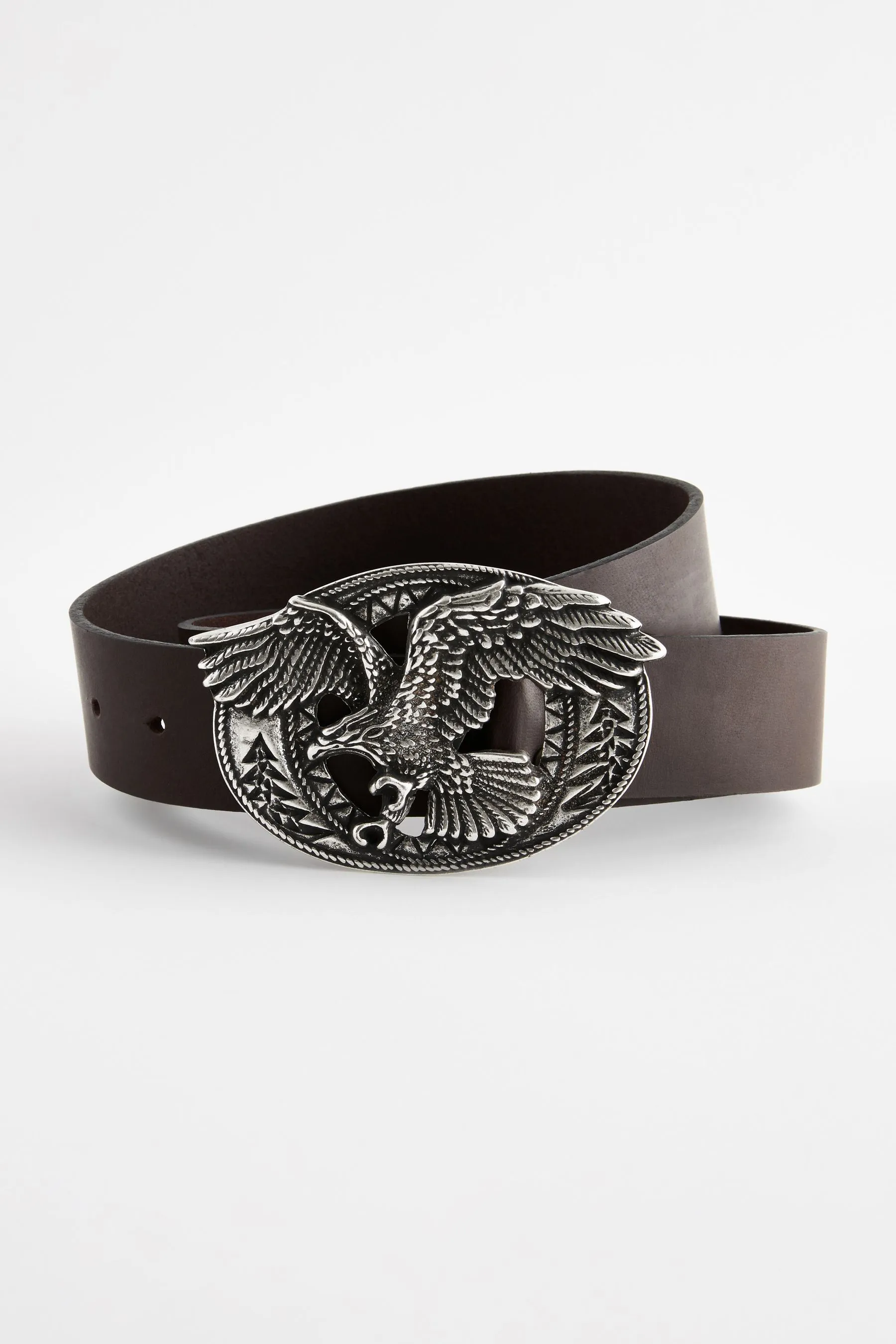 Marrone  - Western Plaque - Cintura in pelle