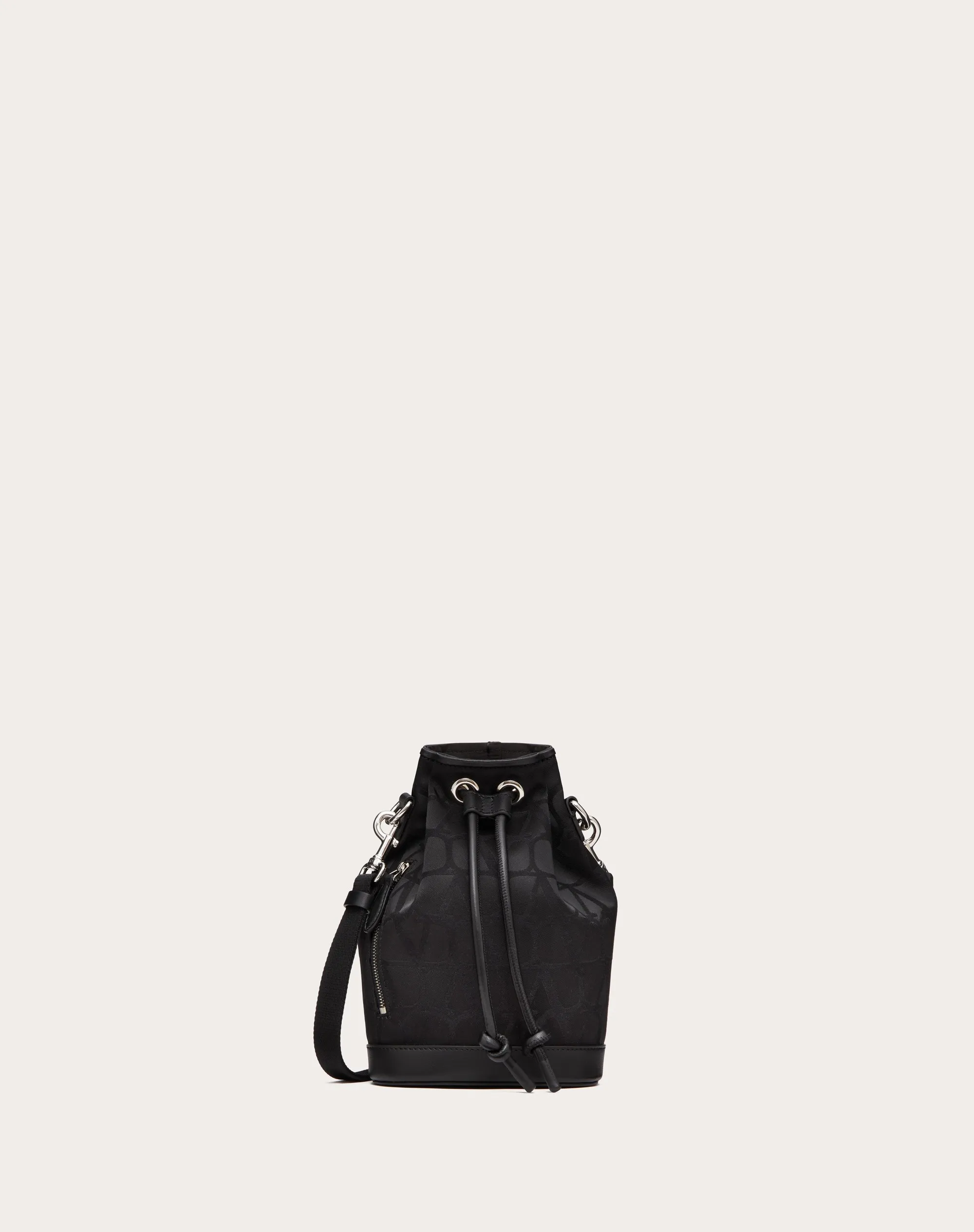 MINI BORSA A SECCHIELLO BLACK ICONOGRAPHE IN NYLON