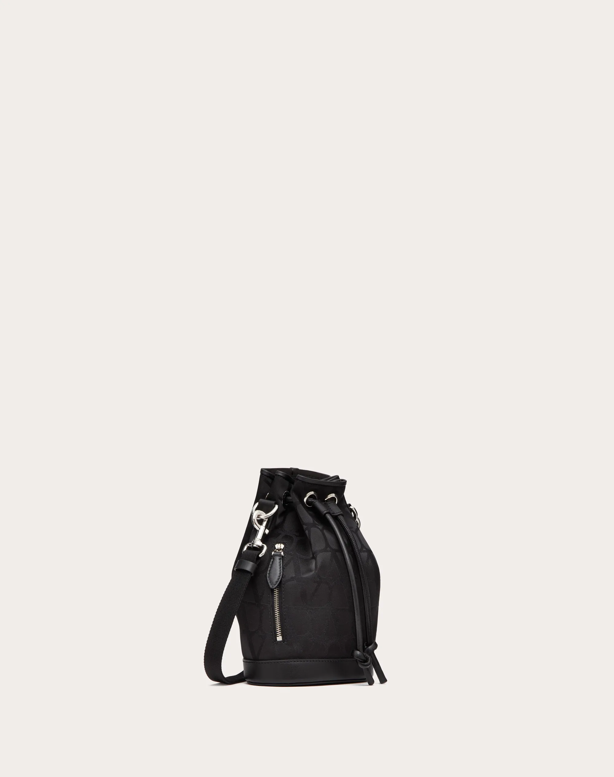 MINI BORSA A SECCHIELLO BLACK ICONOGRAPHE IN NYLON