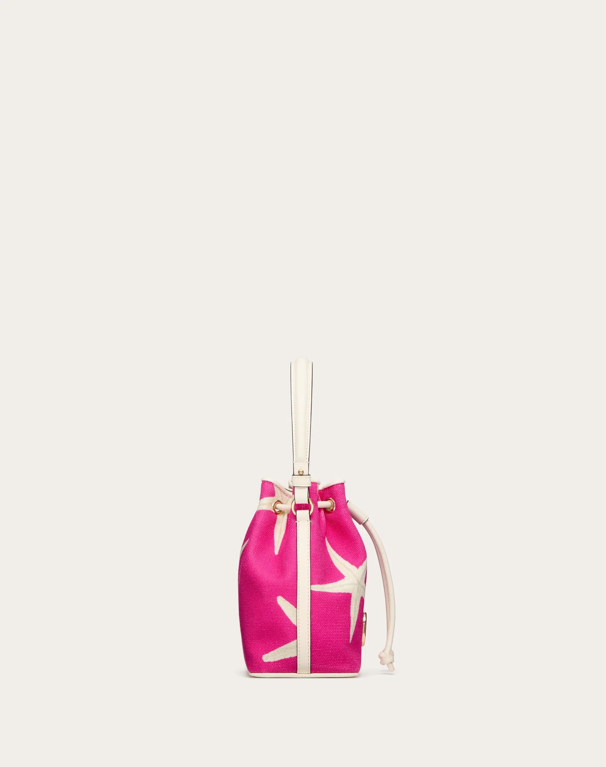 MINI BORSA A SECCHIELLO VALENTINO GARAVANI ESCAPE IN CANVAS CON STAMPA STARFISH