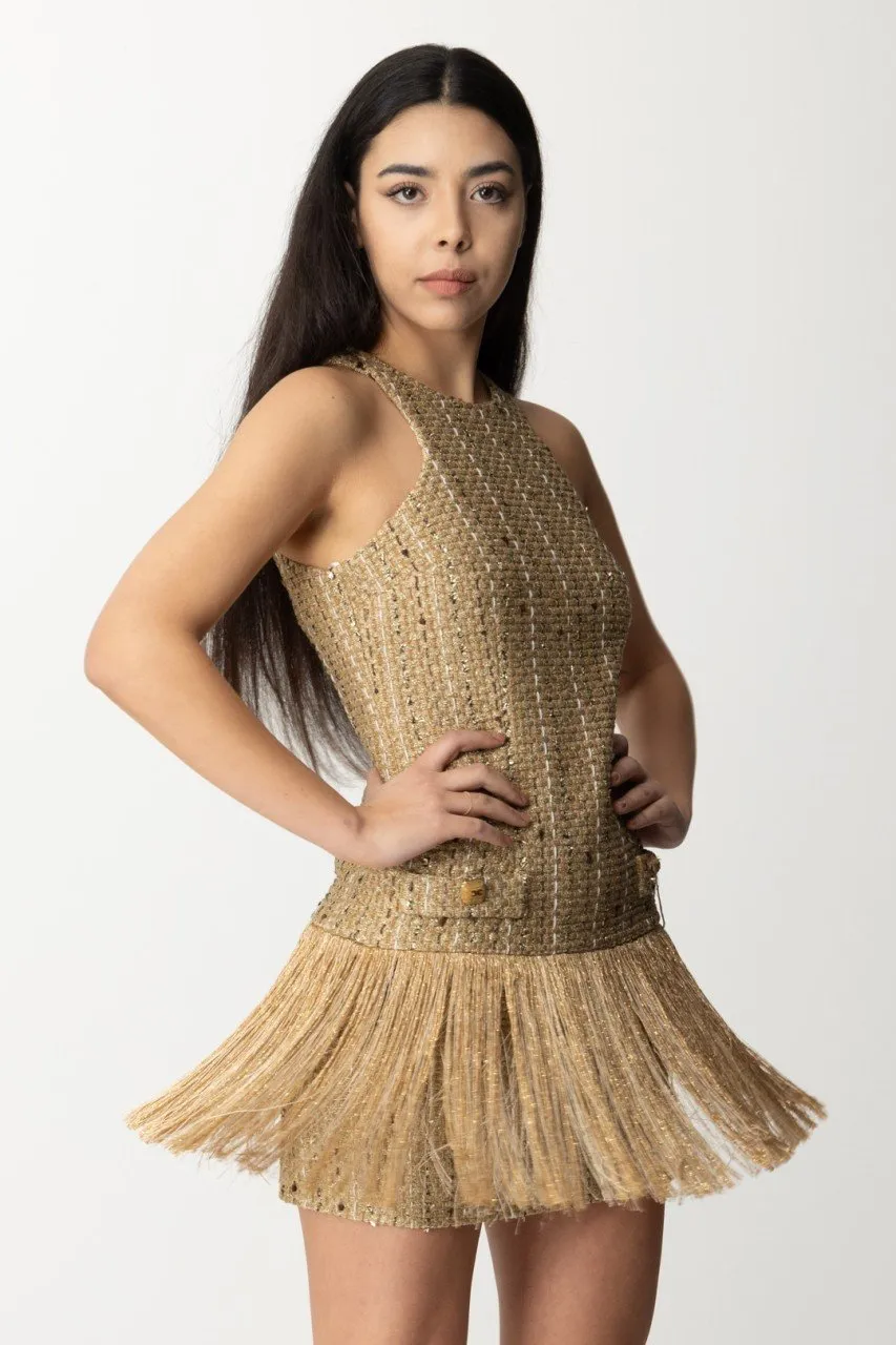 Miniabito in tweed lurex Oro