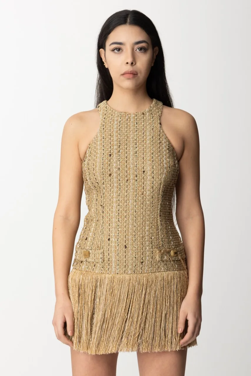 Miniabito in tweed lurex Oro